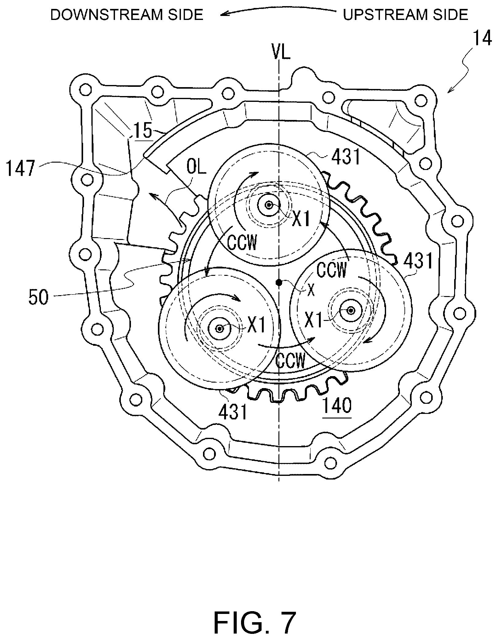 Patent US12326187 Figure 7 – Unit with a covering and a heat exchanger