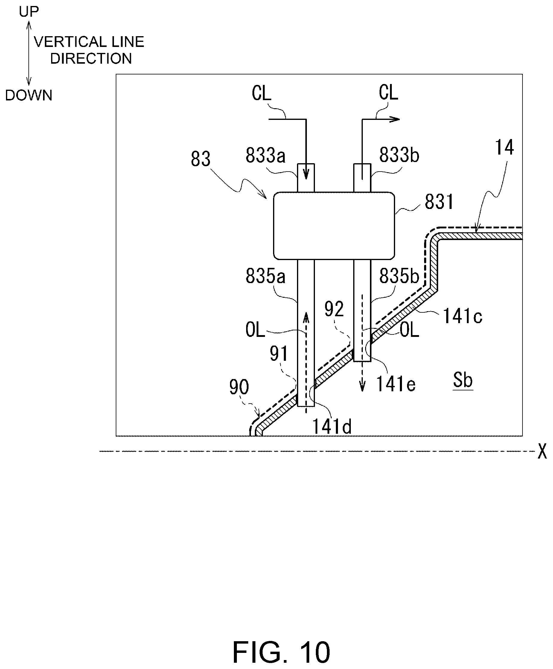 Patent US12326187 Figure 10 – Unit with a covering and a heat exchanger