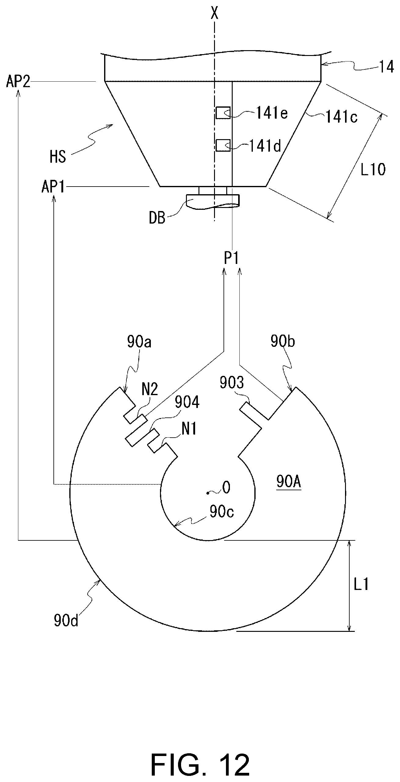 Patent US12326187 Figure 12 – Unit with a covering and a heat exchanger