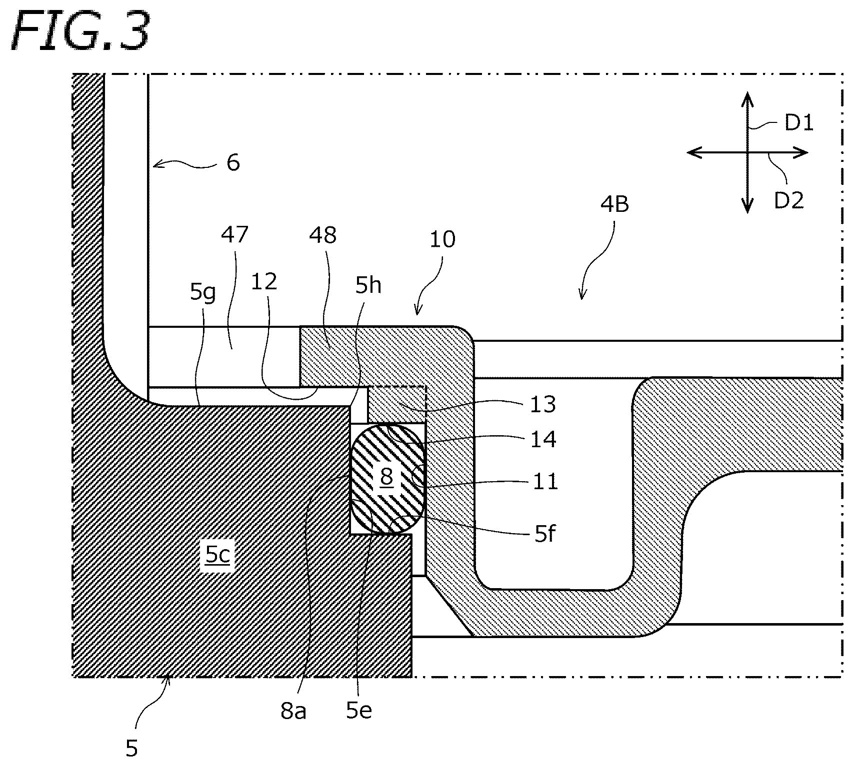 Patent US12326188 Figure 3 – Sliding surface sealing structure, gear box, and motor unit