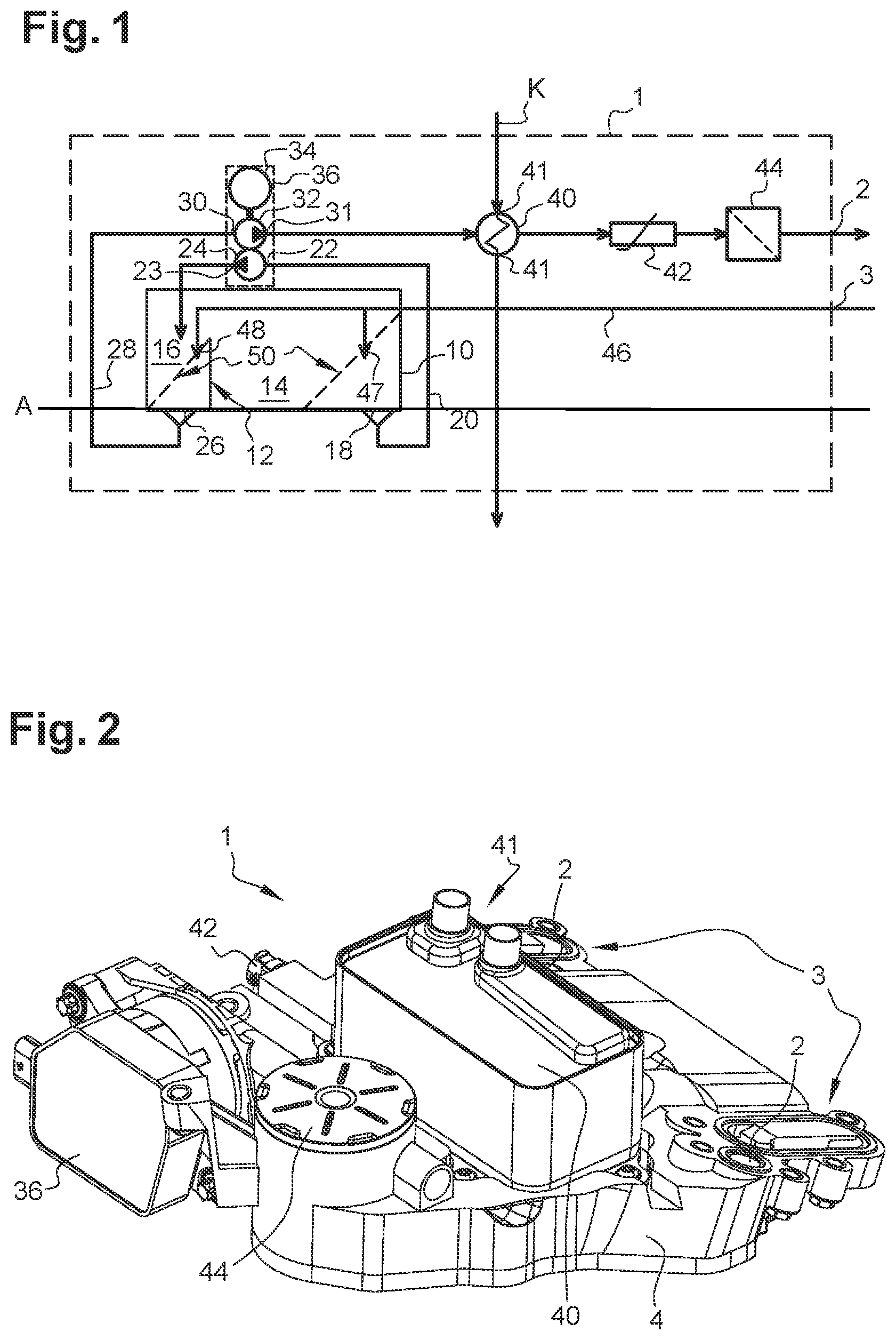 Patent US12326189 Figure 1 – Oil supply system for a machine, in particular a power unit of a motor vehicle, and power unit for a motor vehicle with such an oil supply system