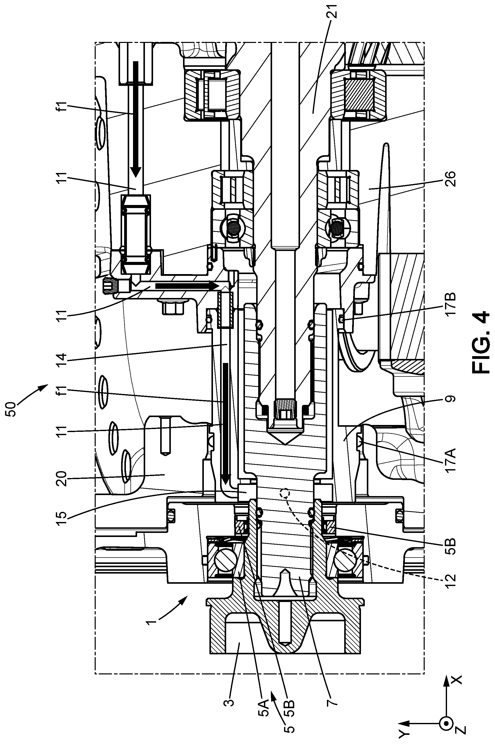 Patent US12326190 Figure 4 – Powertrain assembly for an industrial vehicle