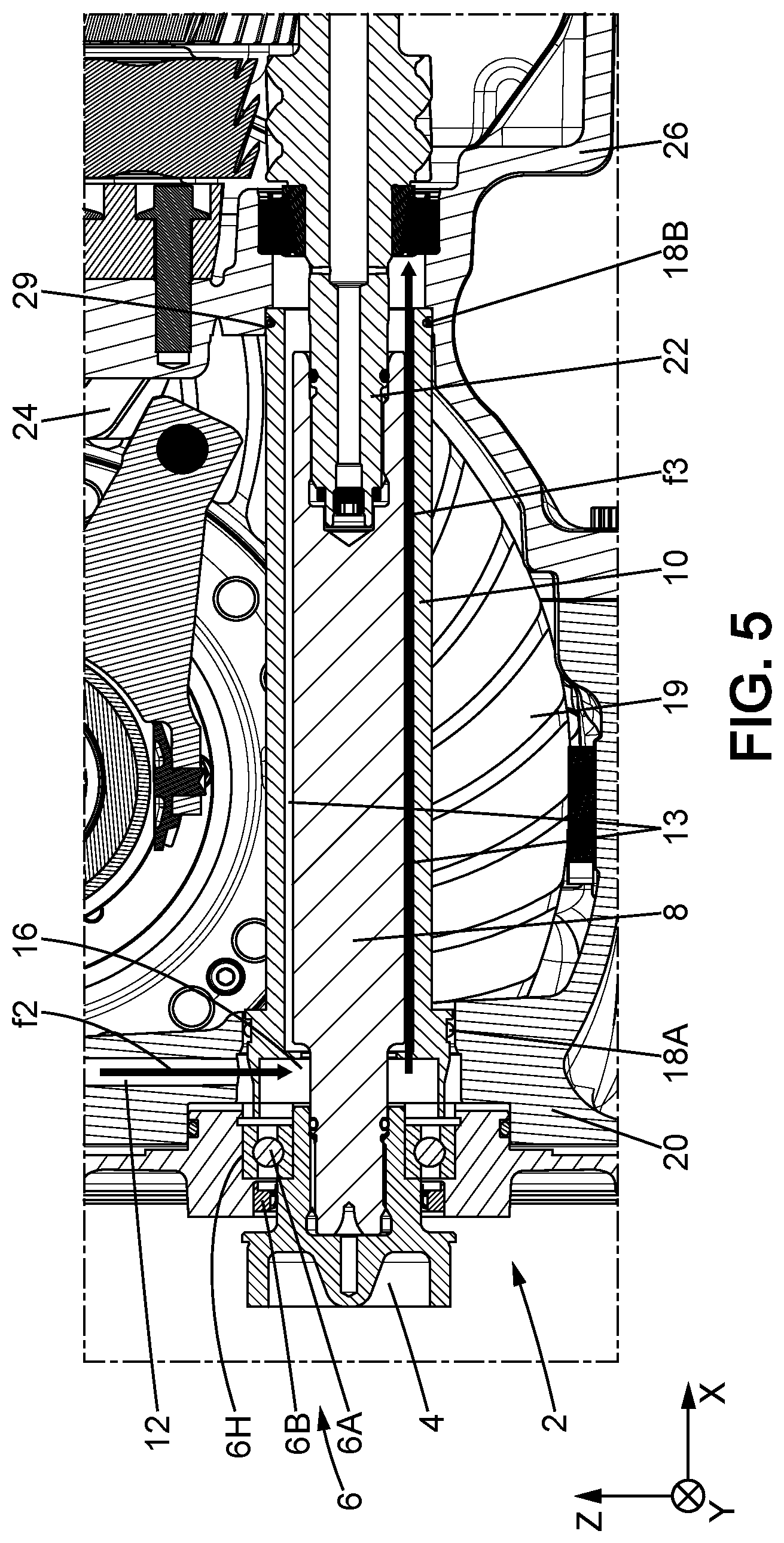Patent US12326190 Figure 5 – Powertrain assembly for an industrial vehicle