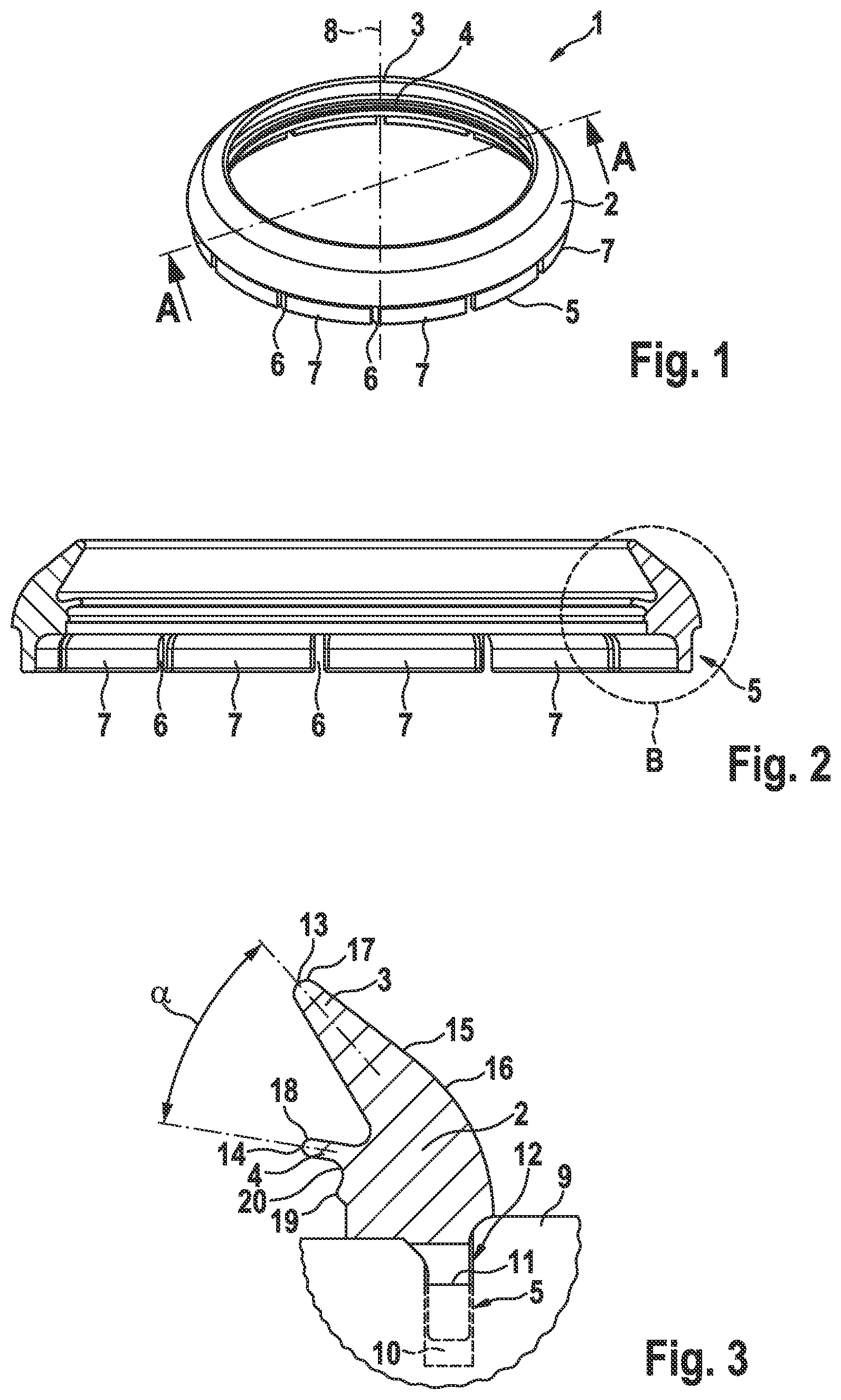 Patent US12326193 — Sealing ring for radially engaging an outer surface of a rotary shaft — Figure 1