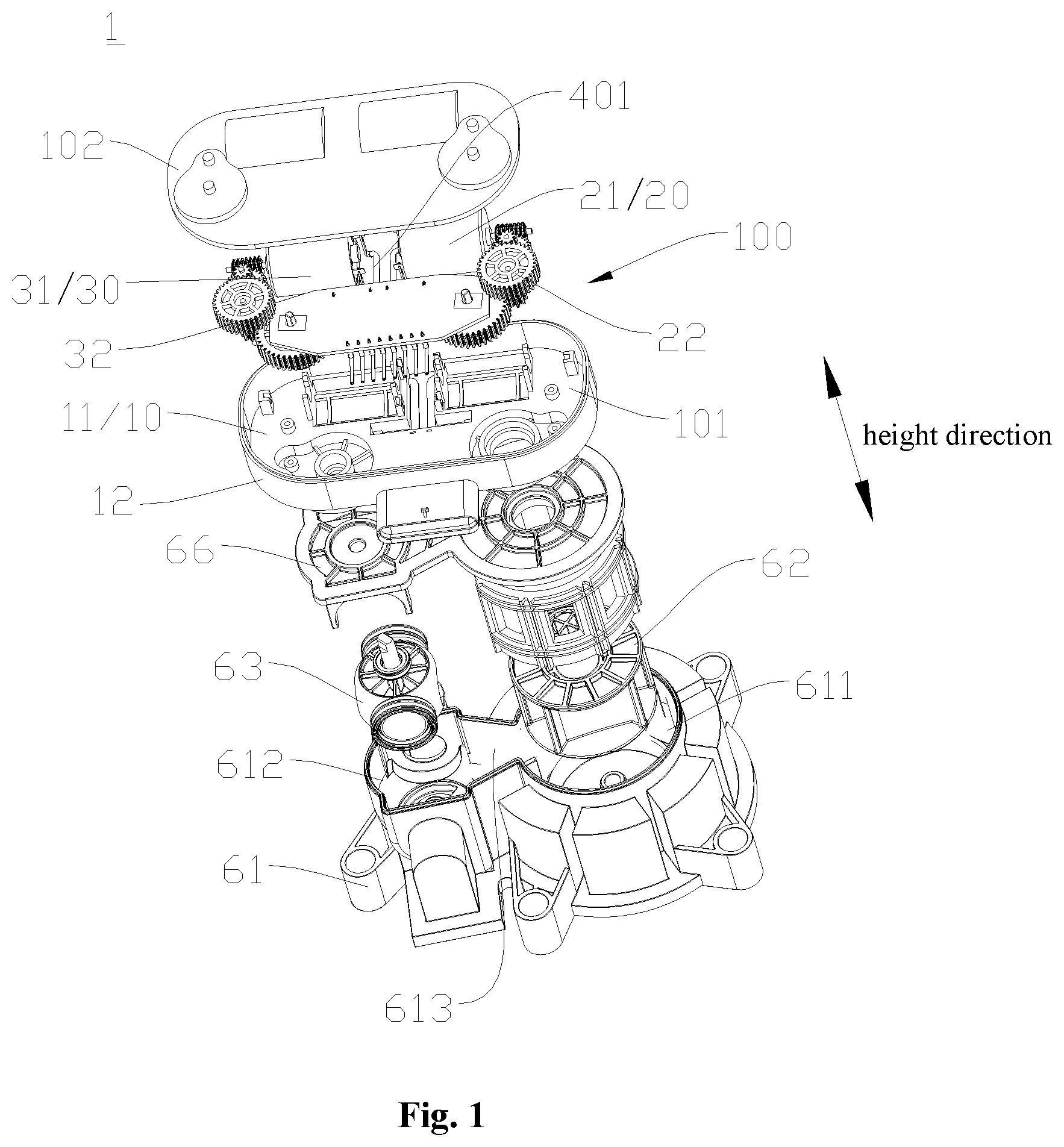 Patent US12326196 Figure 1 – Driving device and control valve