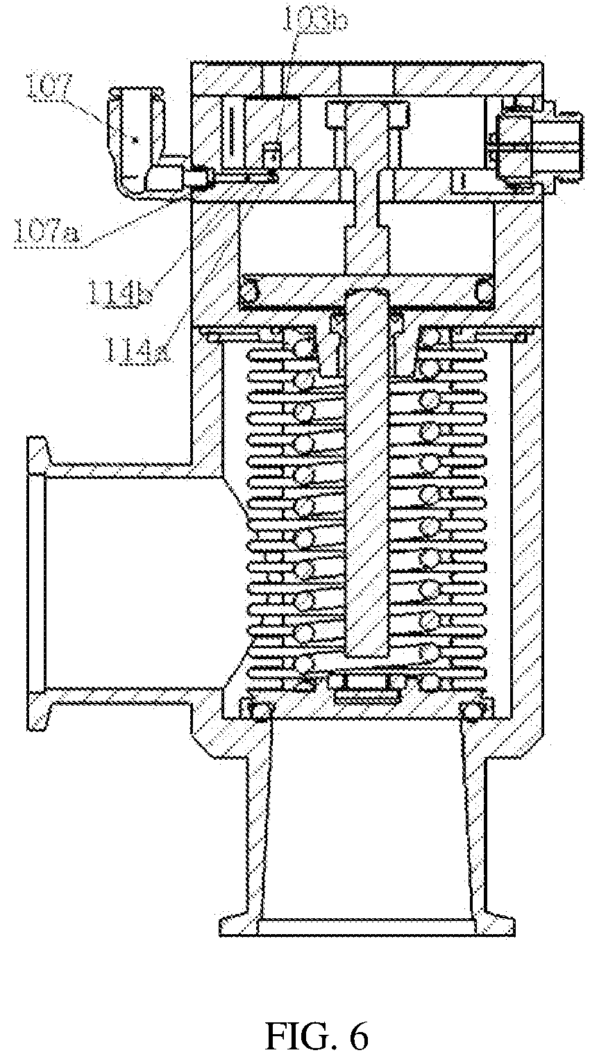 Patent US12326198 Figure 5 – Integration box and pneumatic high vacuum flapper valve