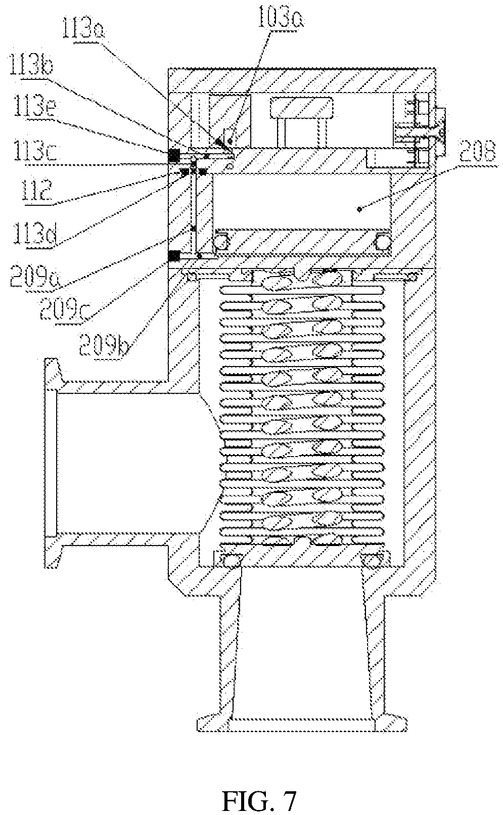 Patent US12326198 Figure 6 – Integration box and pneumatic high vacuum flapper valve