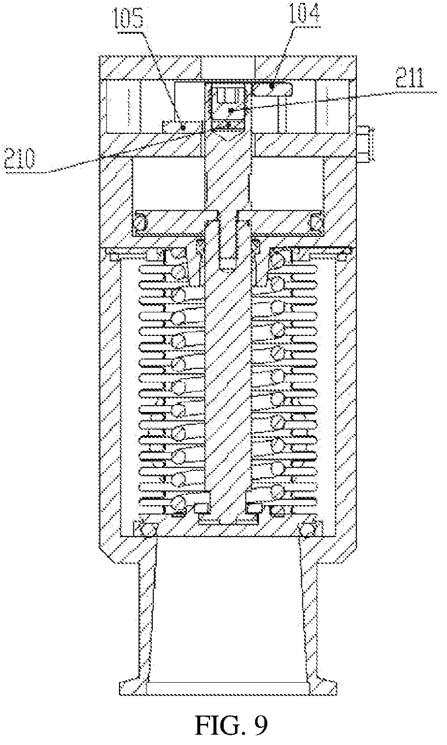 Patent US12326198 Figure 8 – Integration box and pneumatic high vacuum flapper valve