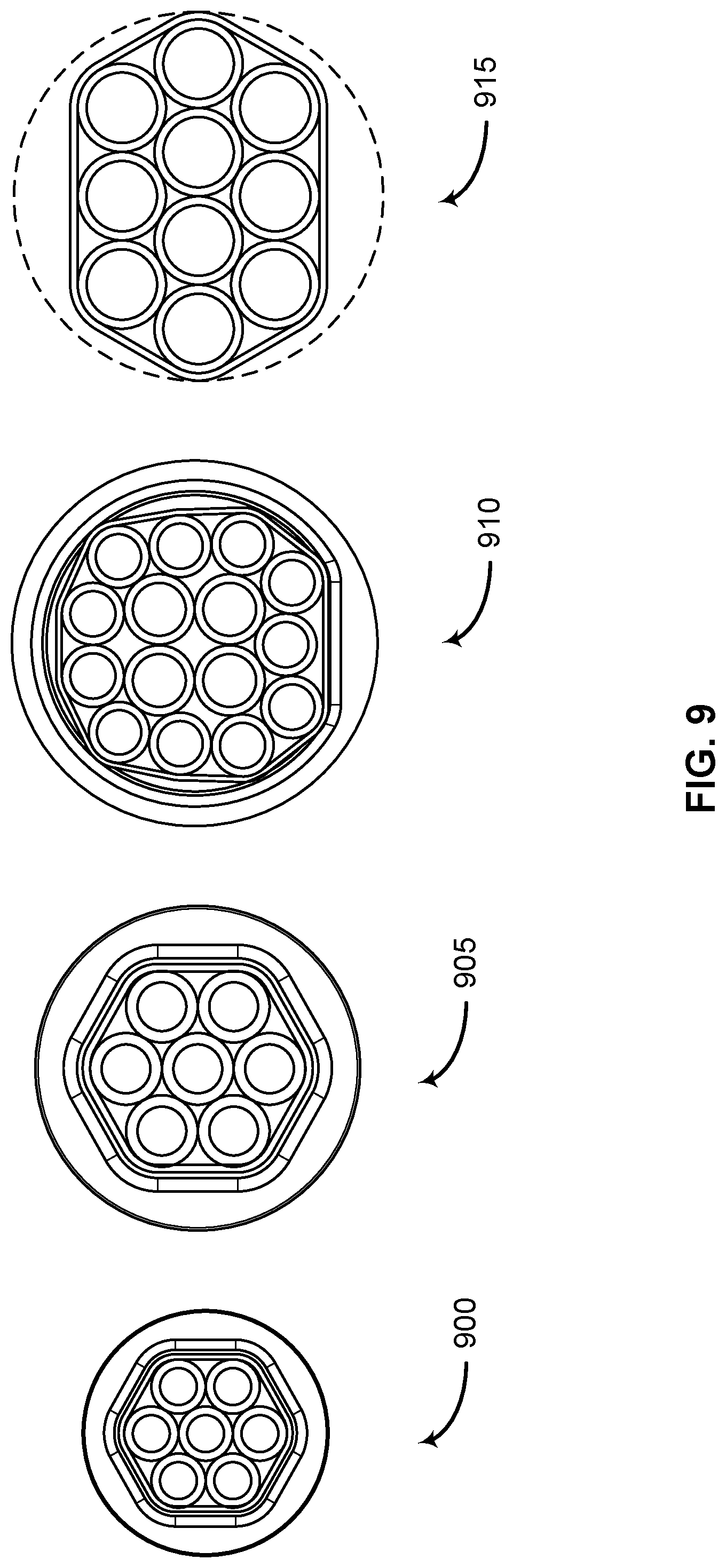 Patent US12326201 Figure 9 – Methods and systems for pulling bundles of conduits