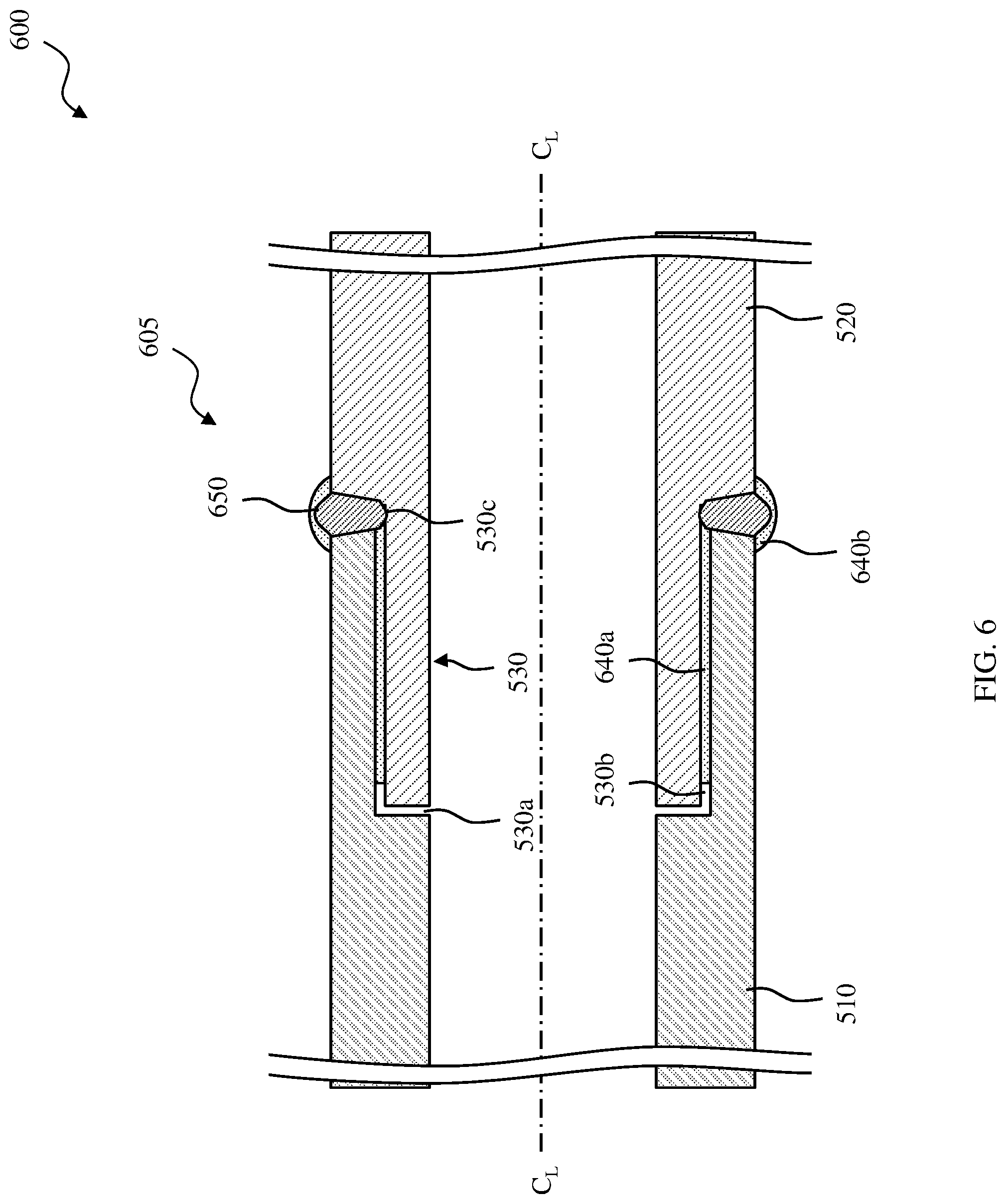 Patent US12326203 Figure 6 – Downhole tool with crack compliant seal and mechanical strengthening feature at a joint thereof