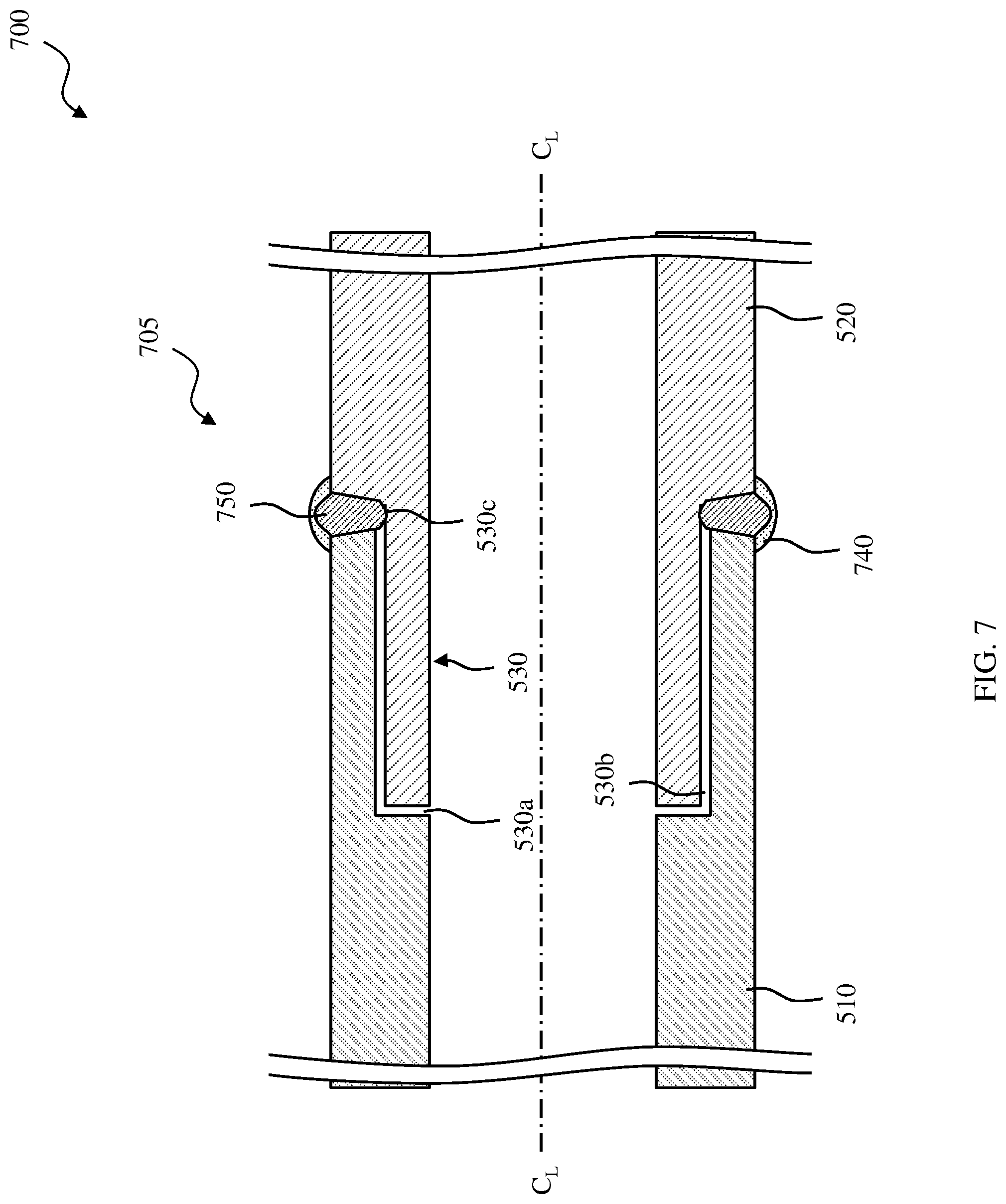 Patent US12326203 Figure 7 – Downhole tool with crack compliant seal and mechanical strengthening feature at a joint thereof