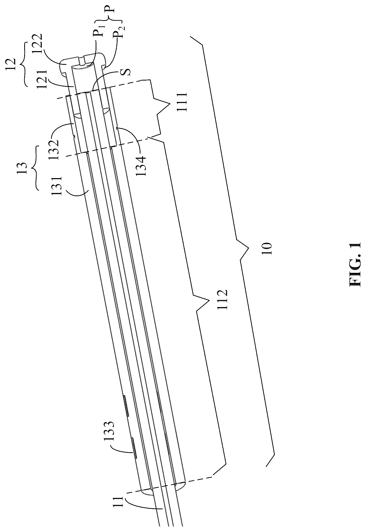 Patent US12326205 Figure 1 – Pipeline, pipeline connector, and liquid chromatography system