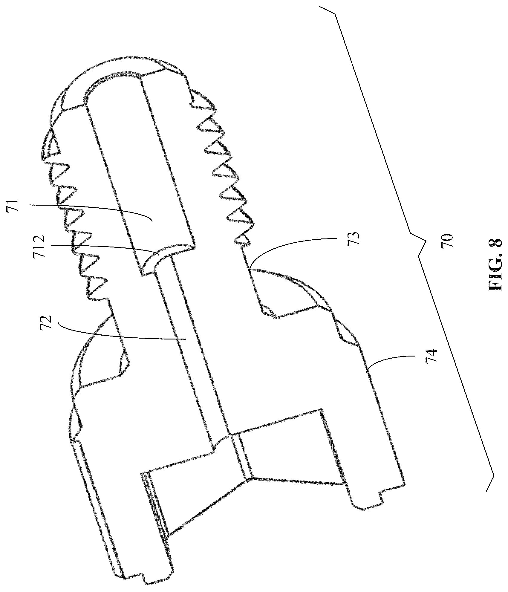 Patent US12326205 Figure 8 – Pipeline, pipeline connector, and liquid chromatography system