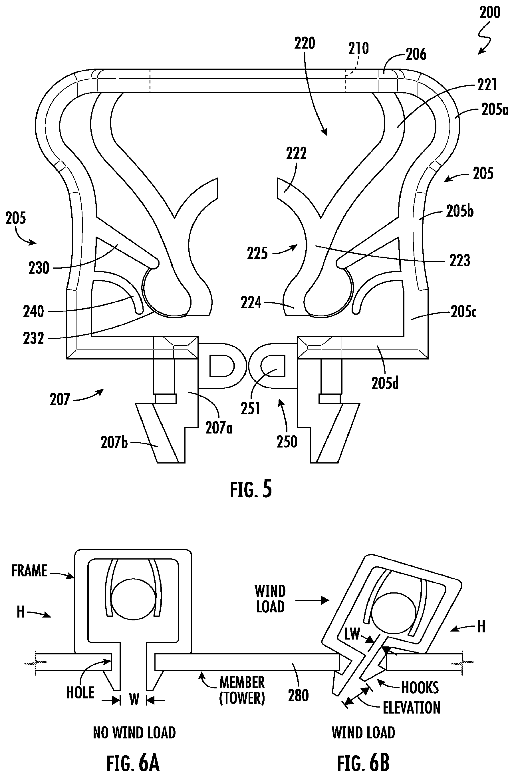 Patent US12326207 Figure 3 – Cable hanger with tying section and stabilizing members