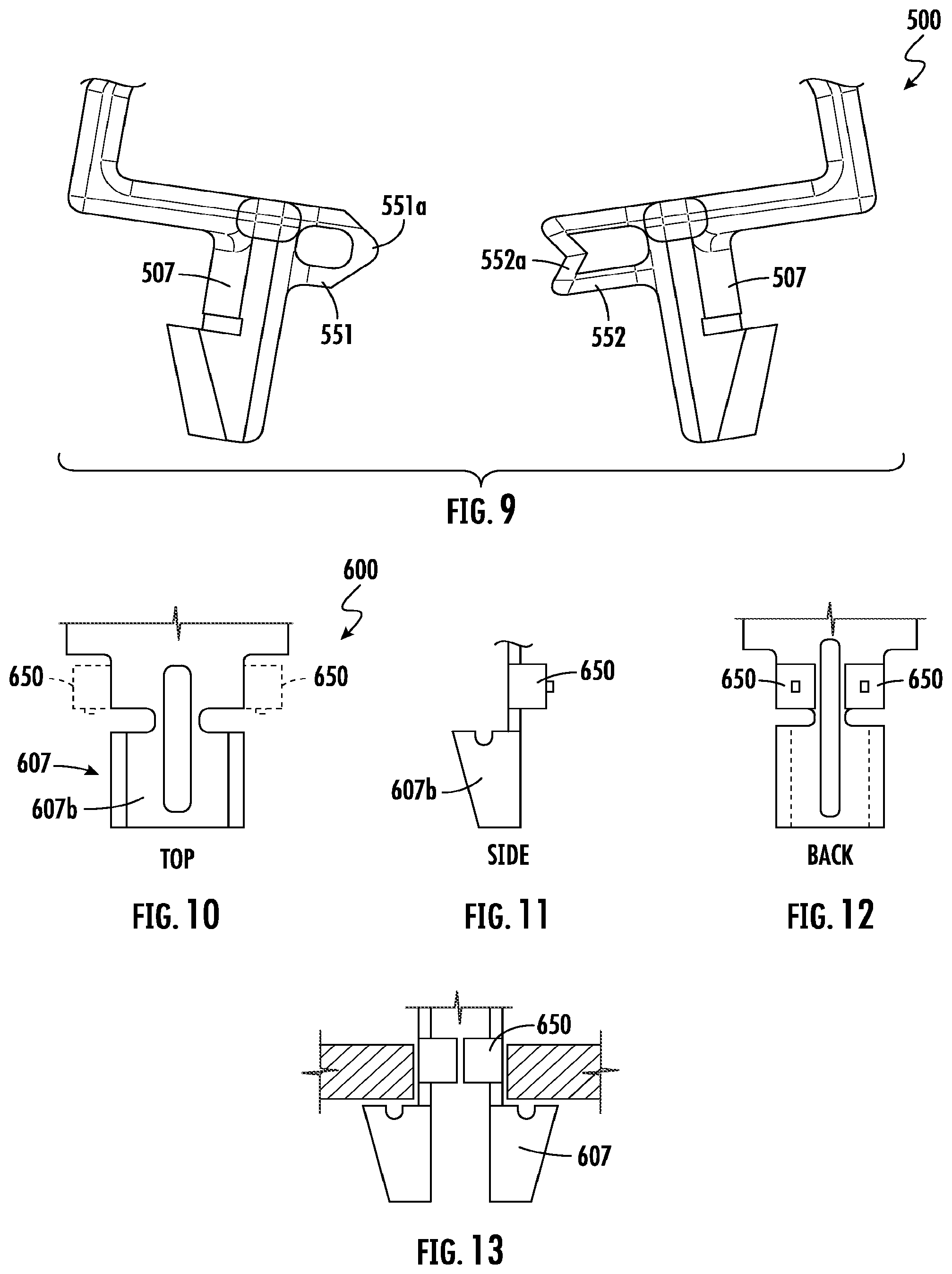 Patent US12326207 Figure 5 – Cable hanger with tying section and stabilizing members
