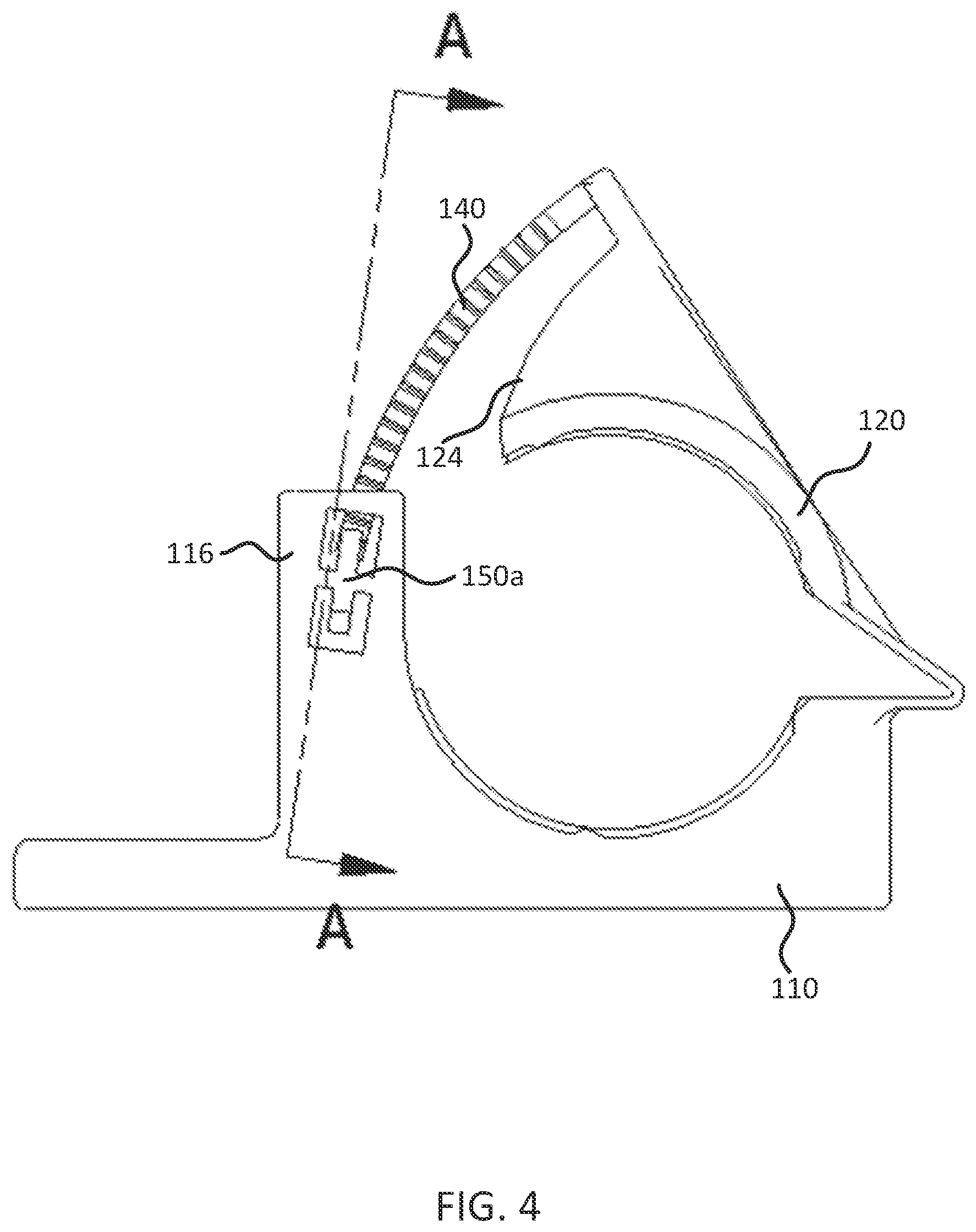 Patent US12326208 Figure 4 – Ratcheting cable clamp