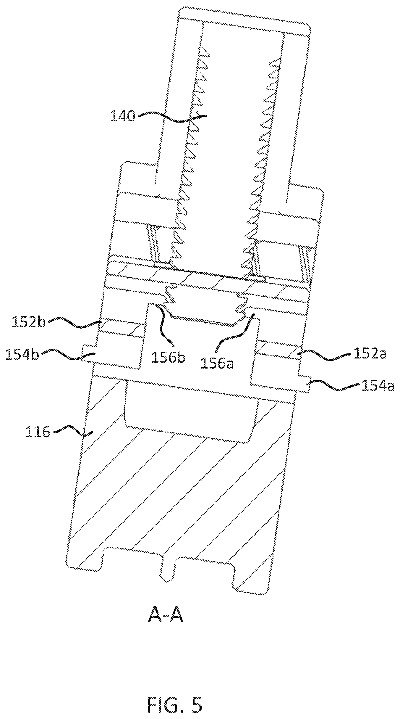 Patent US12326208 Figure 5 – Ratcheting cable clamp