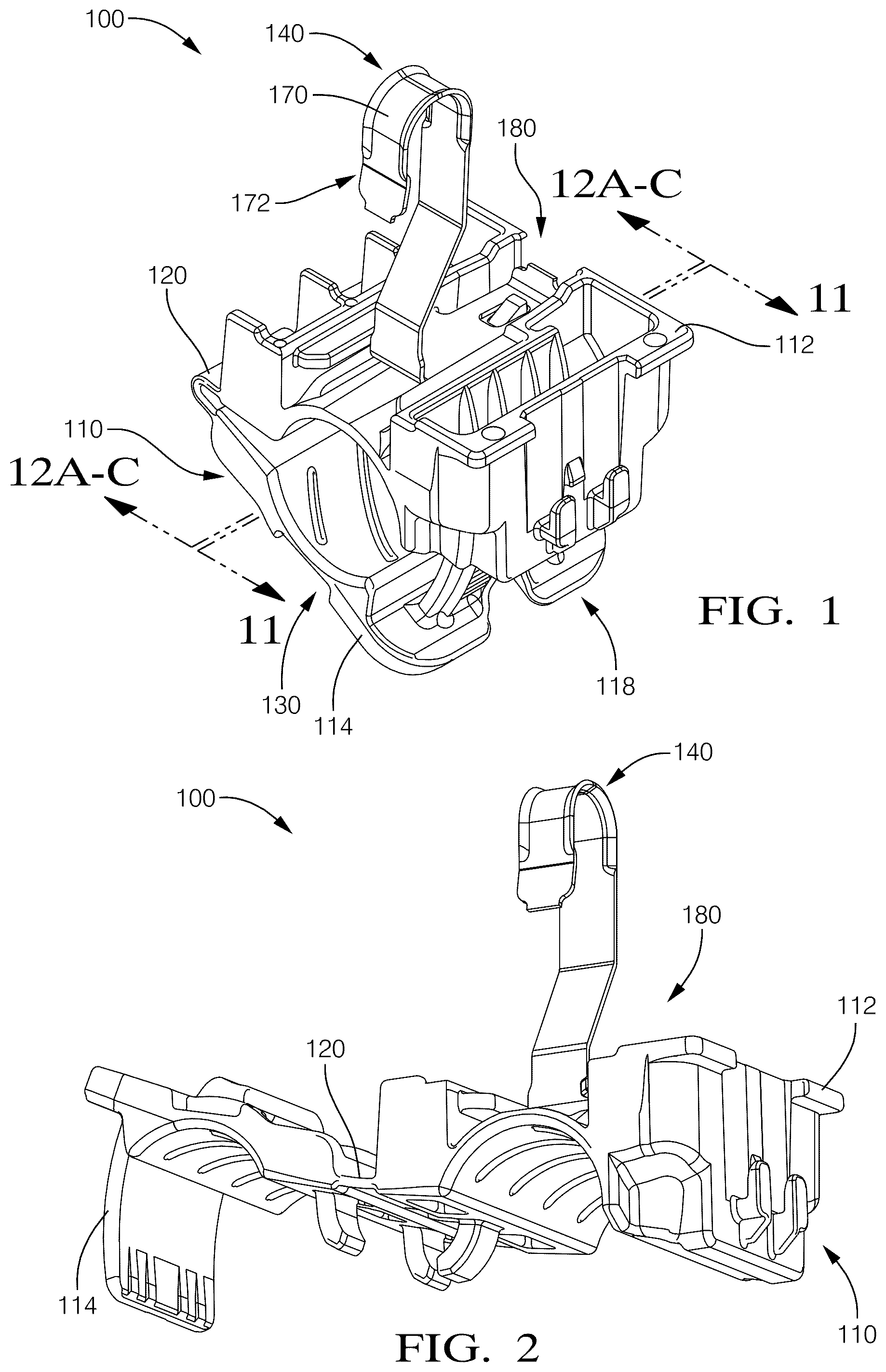 Patent US12326210 Figure 1 – Quick attach clamp
