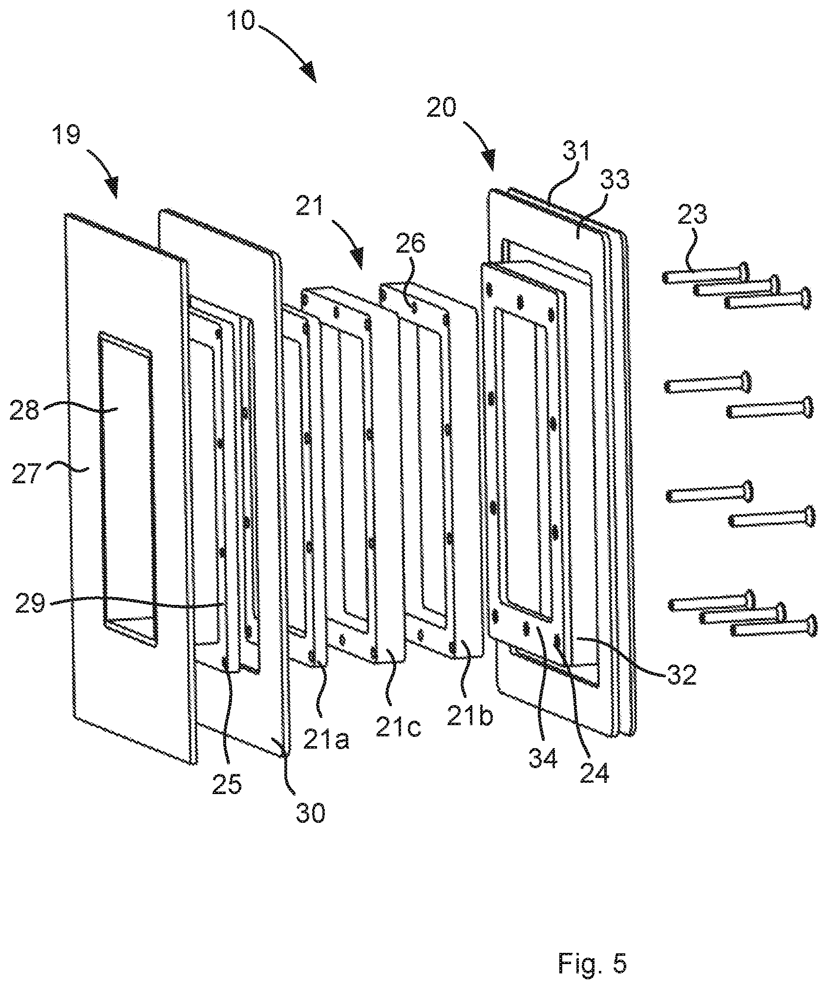 Patent US12326212 Figure 3 – Transit for passing cables and/or pipes through a partition opening and use of such a transit