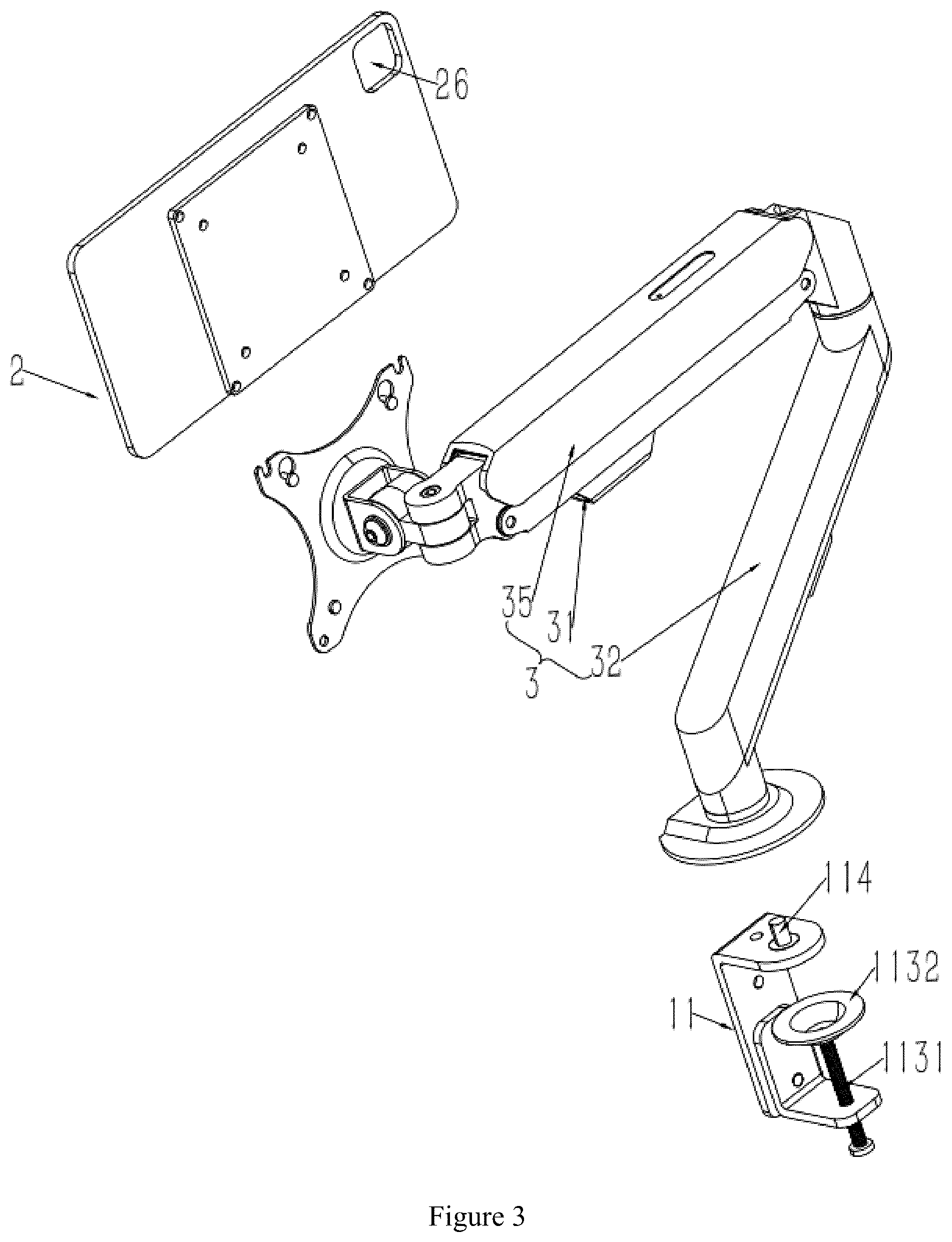 Patent US12326215 Figure 3 – Tablet stand