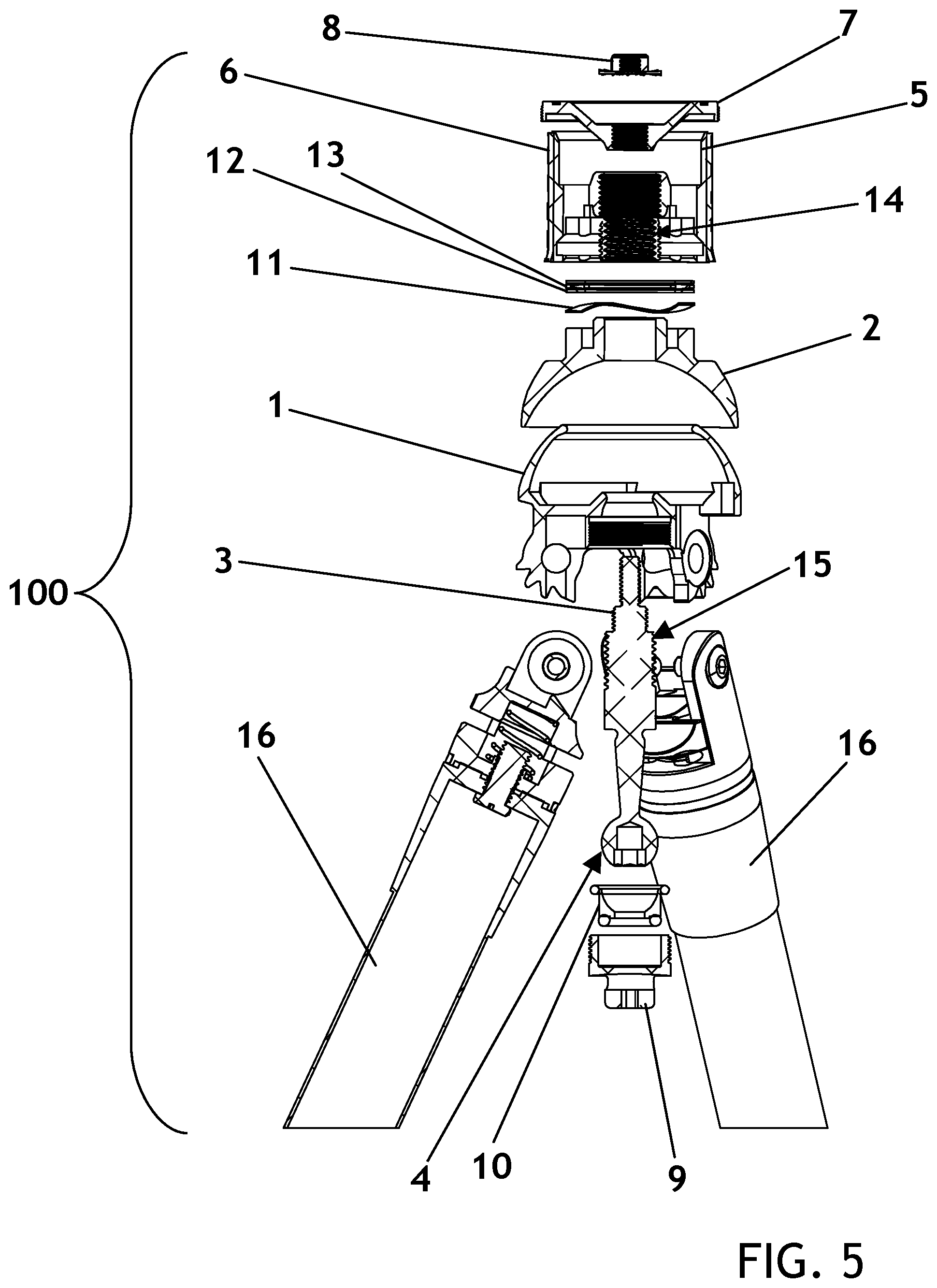 Patent US12326216 Figure 5 – Dome-top tripod system
