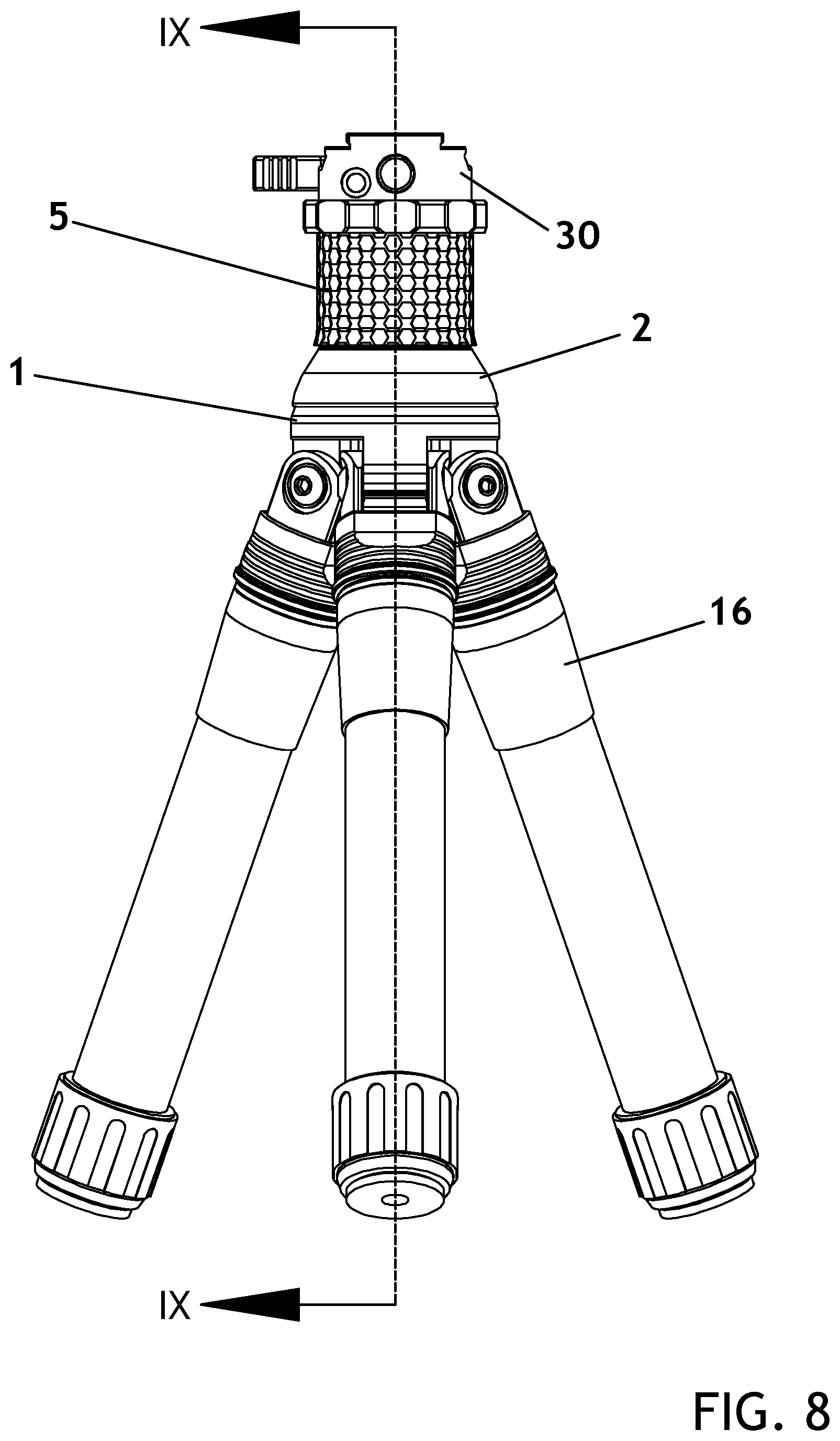 Patent US12326216 Figure 8 – Dome-top tripod system
