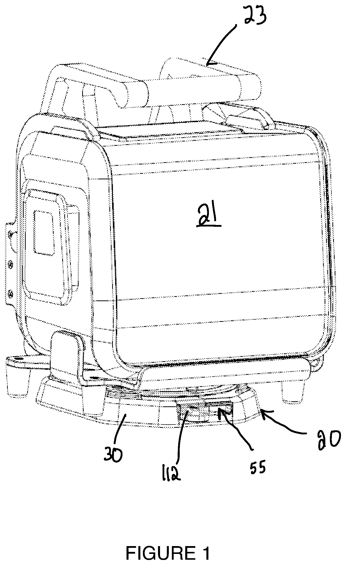 Patent US12326218 Figure 1 – Coupling device and base member for coupling device