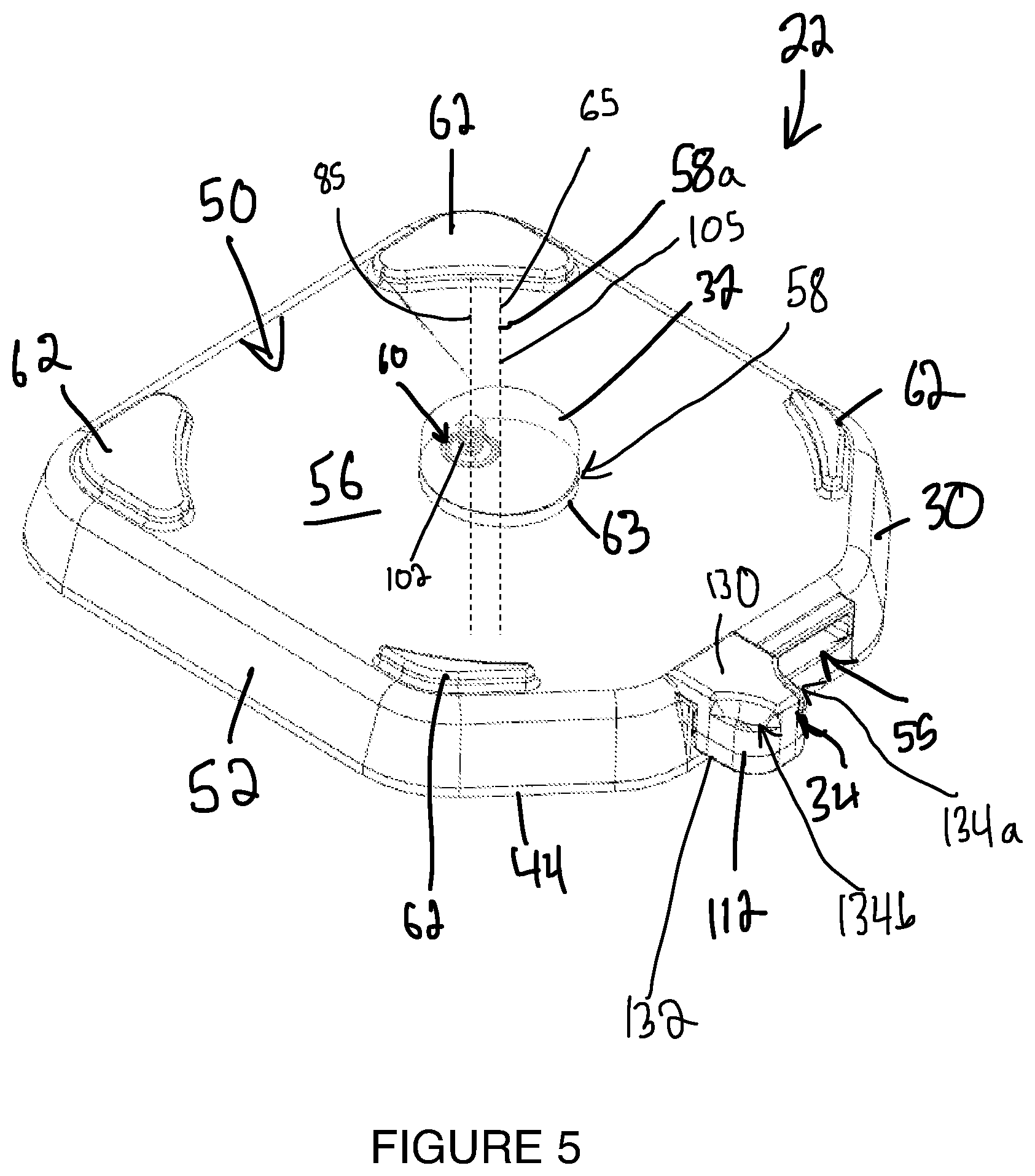 Patent US12326218 Figure 5 – Coupling device and base member for coupling device