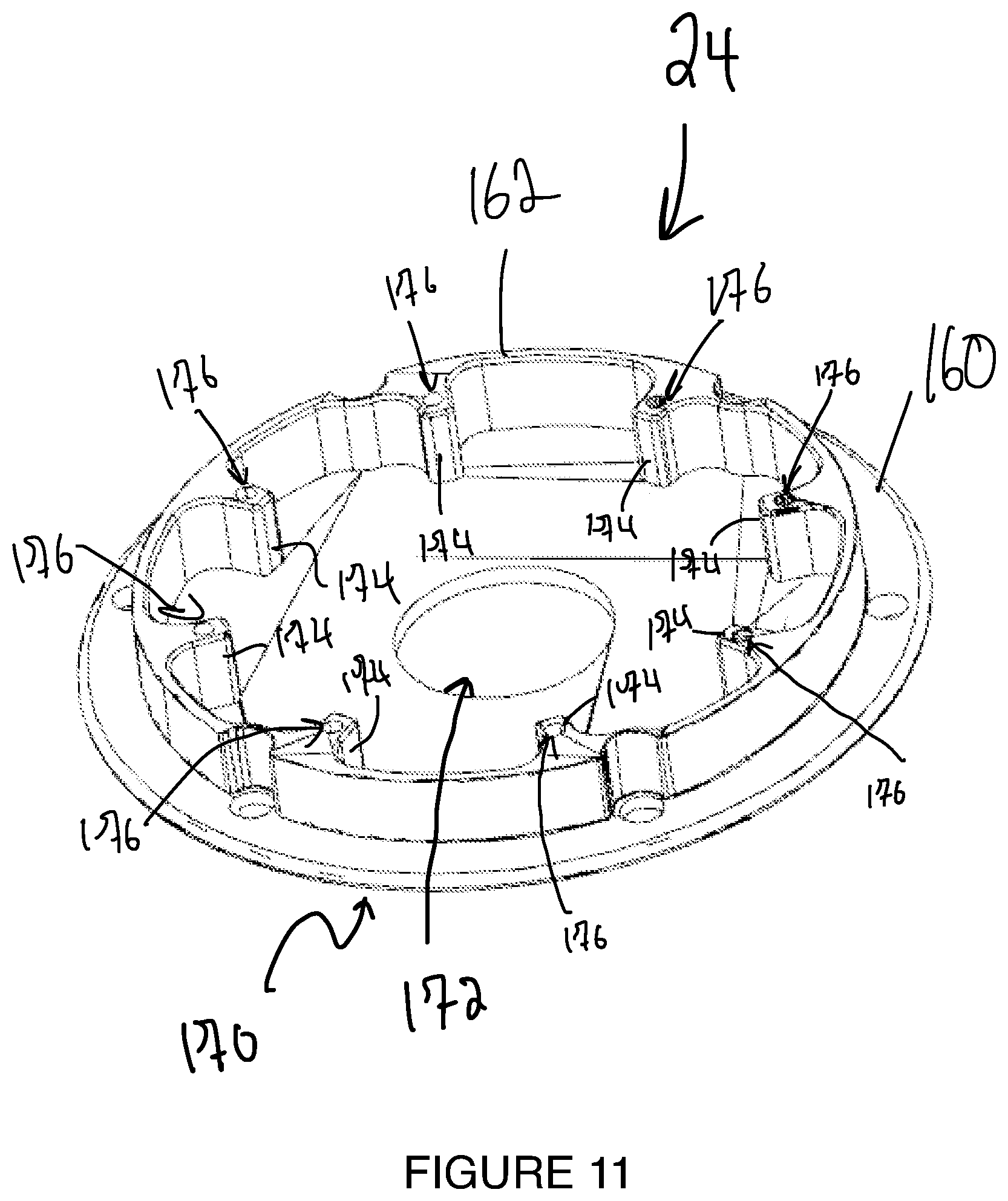 Patent US12326218 Figure 11 – Coupling device and base member for coupling device