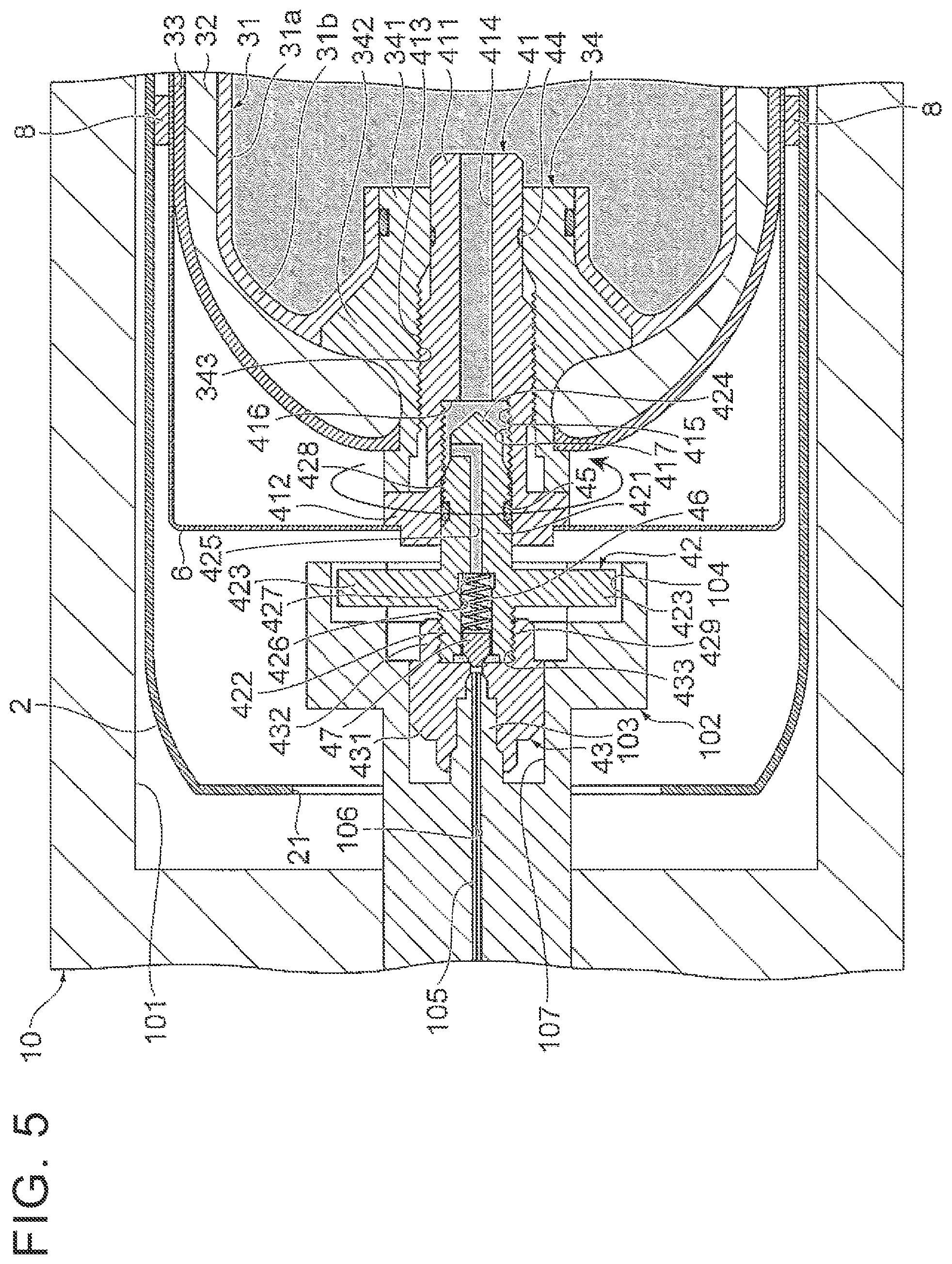 Patent US12326224 Figure 5 – High-pressure tank