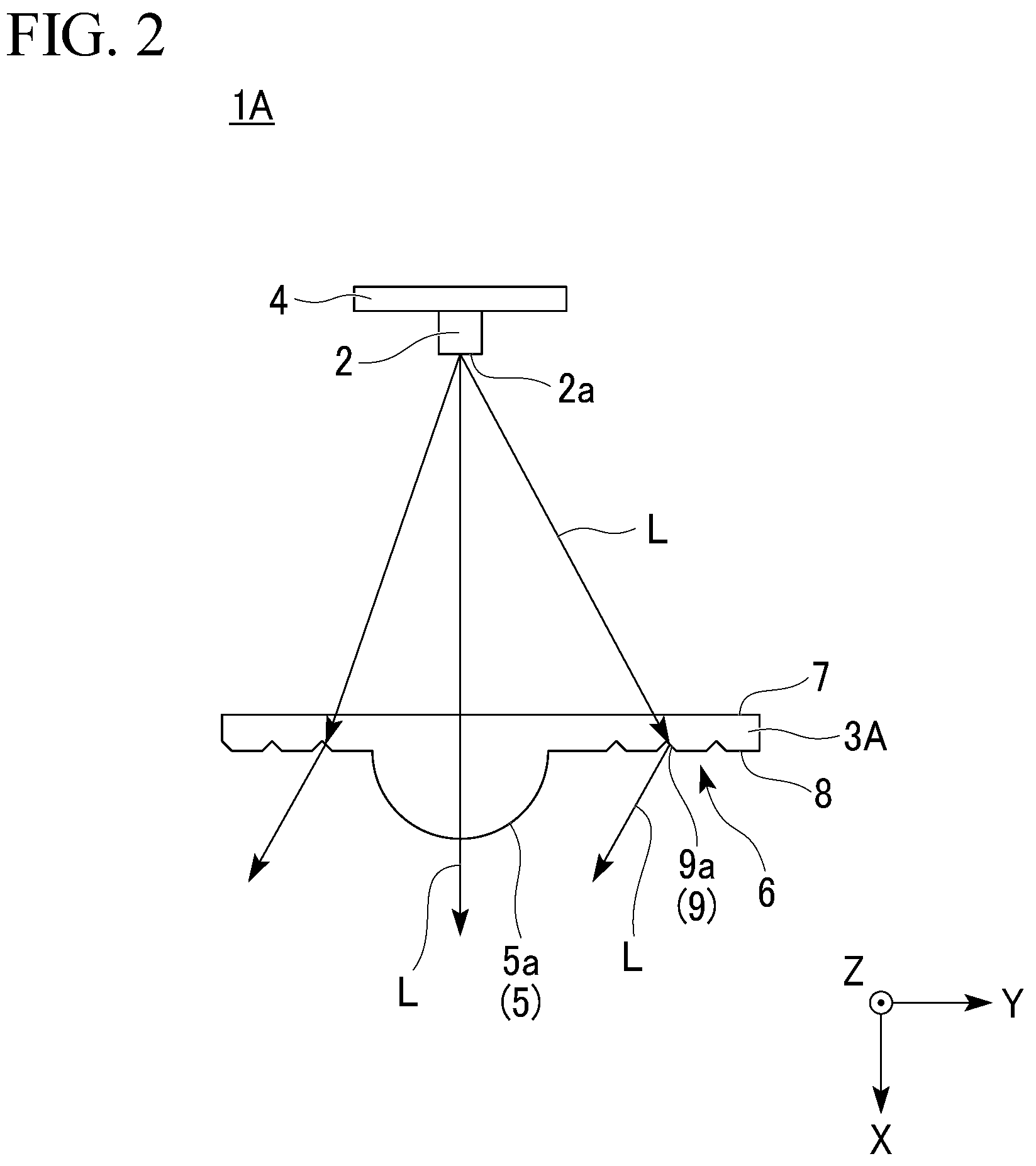 Patent US12326228 Figure 2 – Light-emitting unit and vehicular lamp