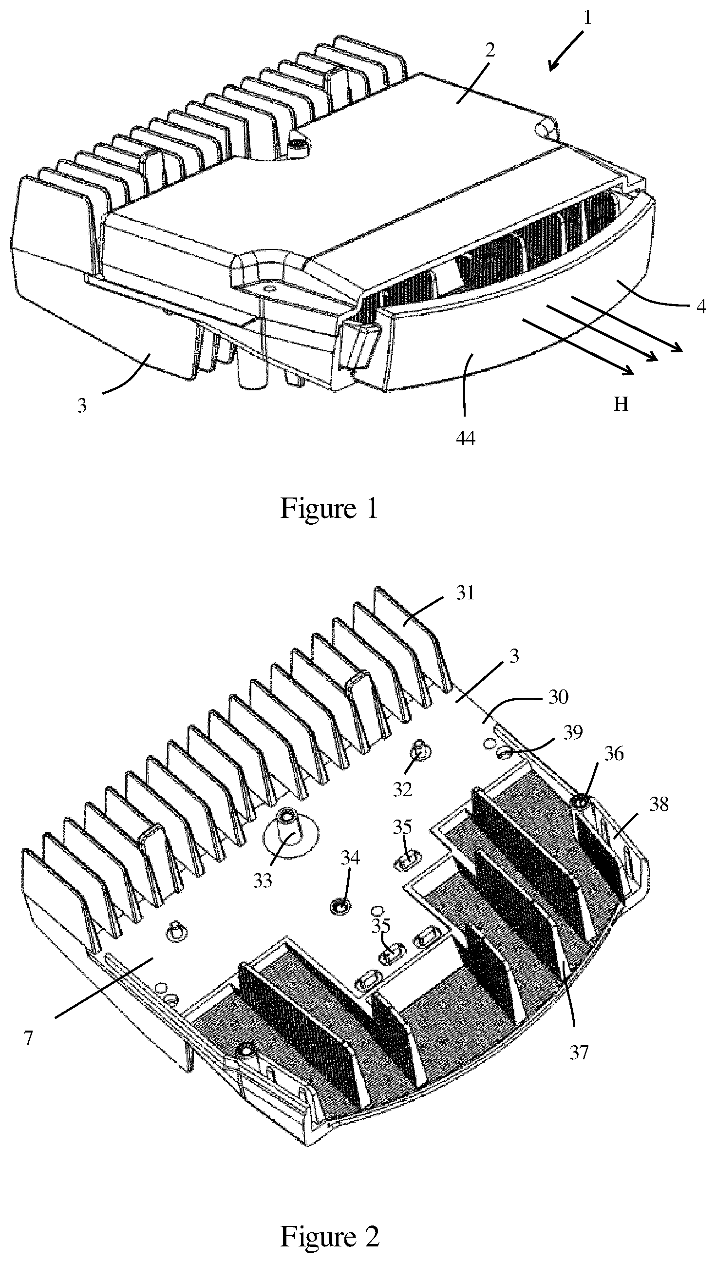 Patent US12326230 Figure 1 – Light-emitting module and vehicle