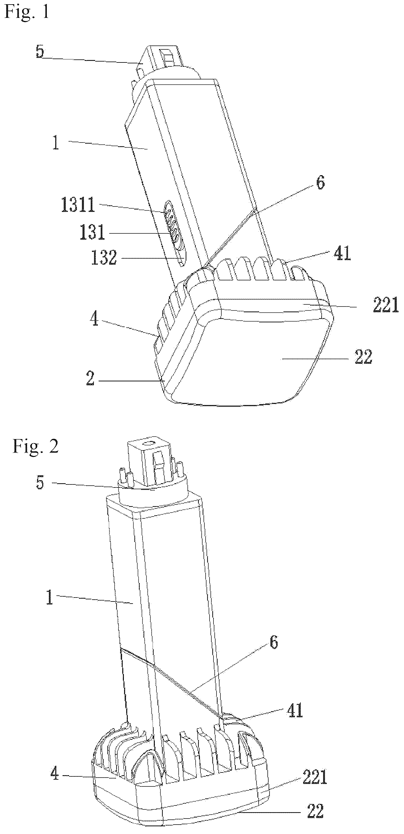 Patent US12326243 — LED lamp with rotating member — Figure 1