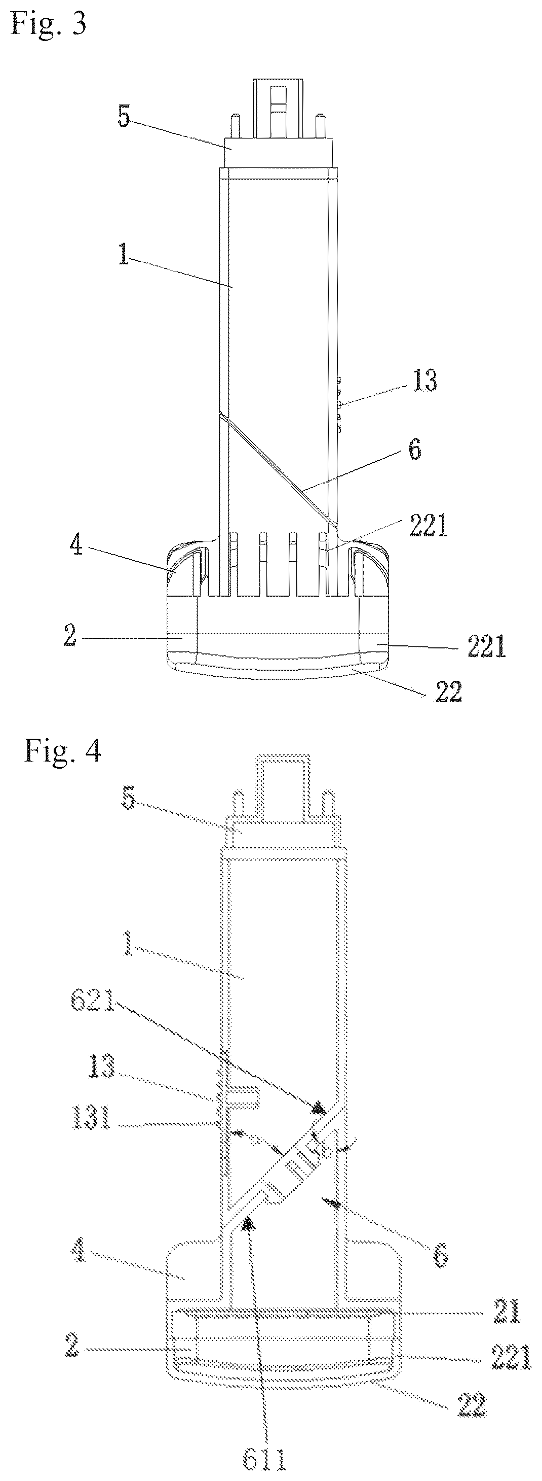 Patent US12326243 Figure 2 – LED lamp with rotating member
