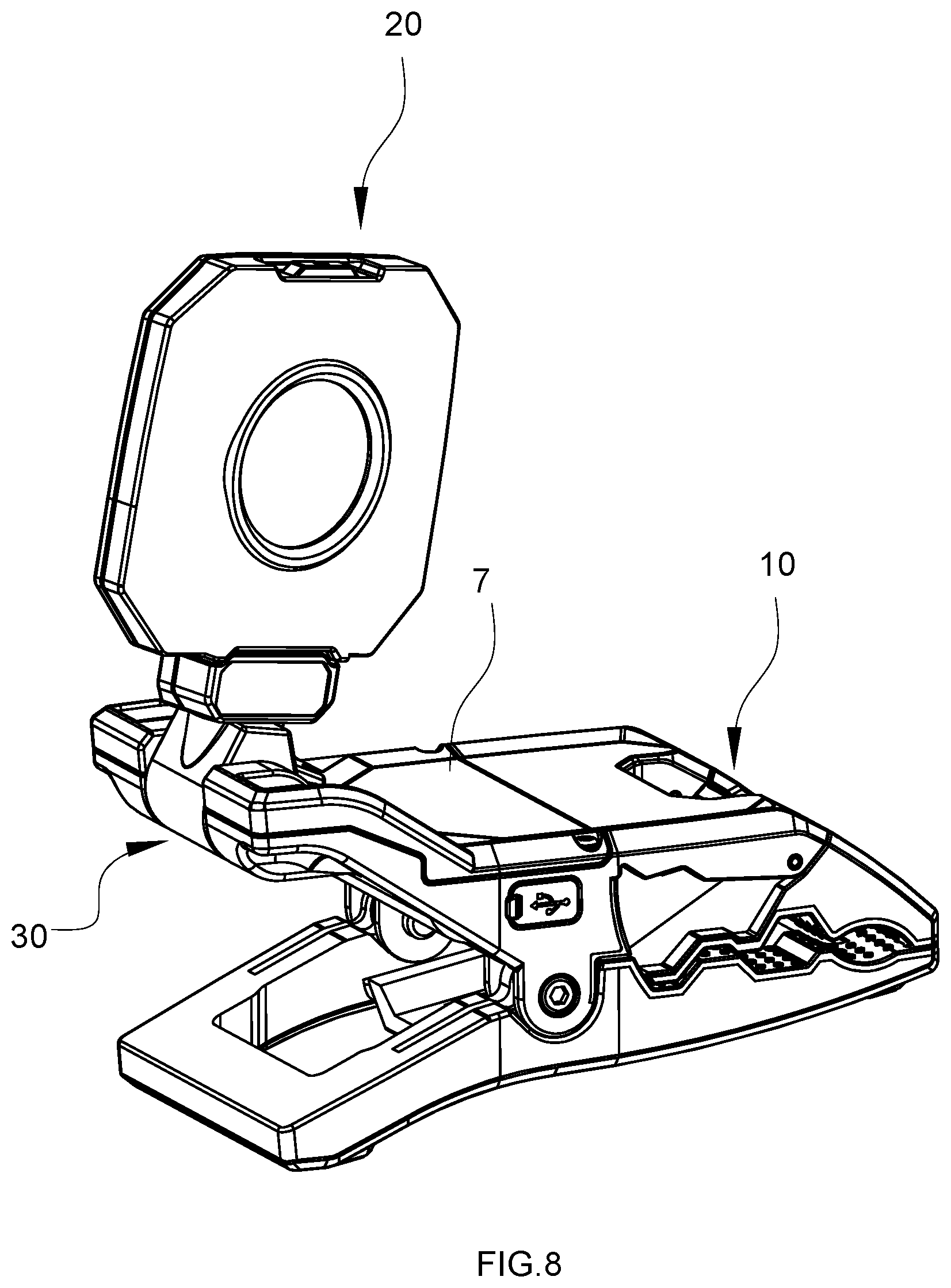 Patent US12326244 Figure 7 – Clip and a lamp thereof