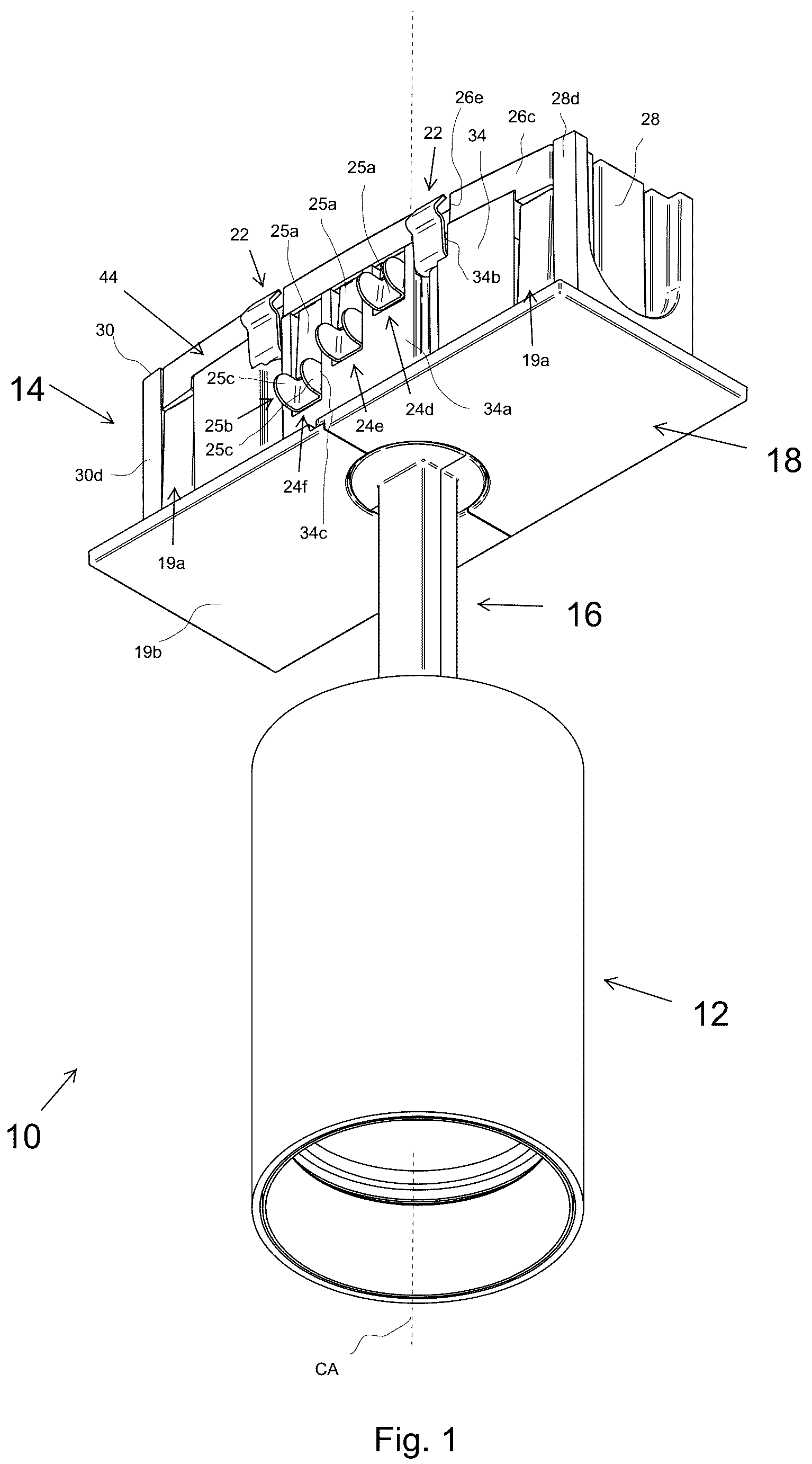 Patent US12326246 Figure 1 – Light assembly connector for insertion into a lighting track