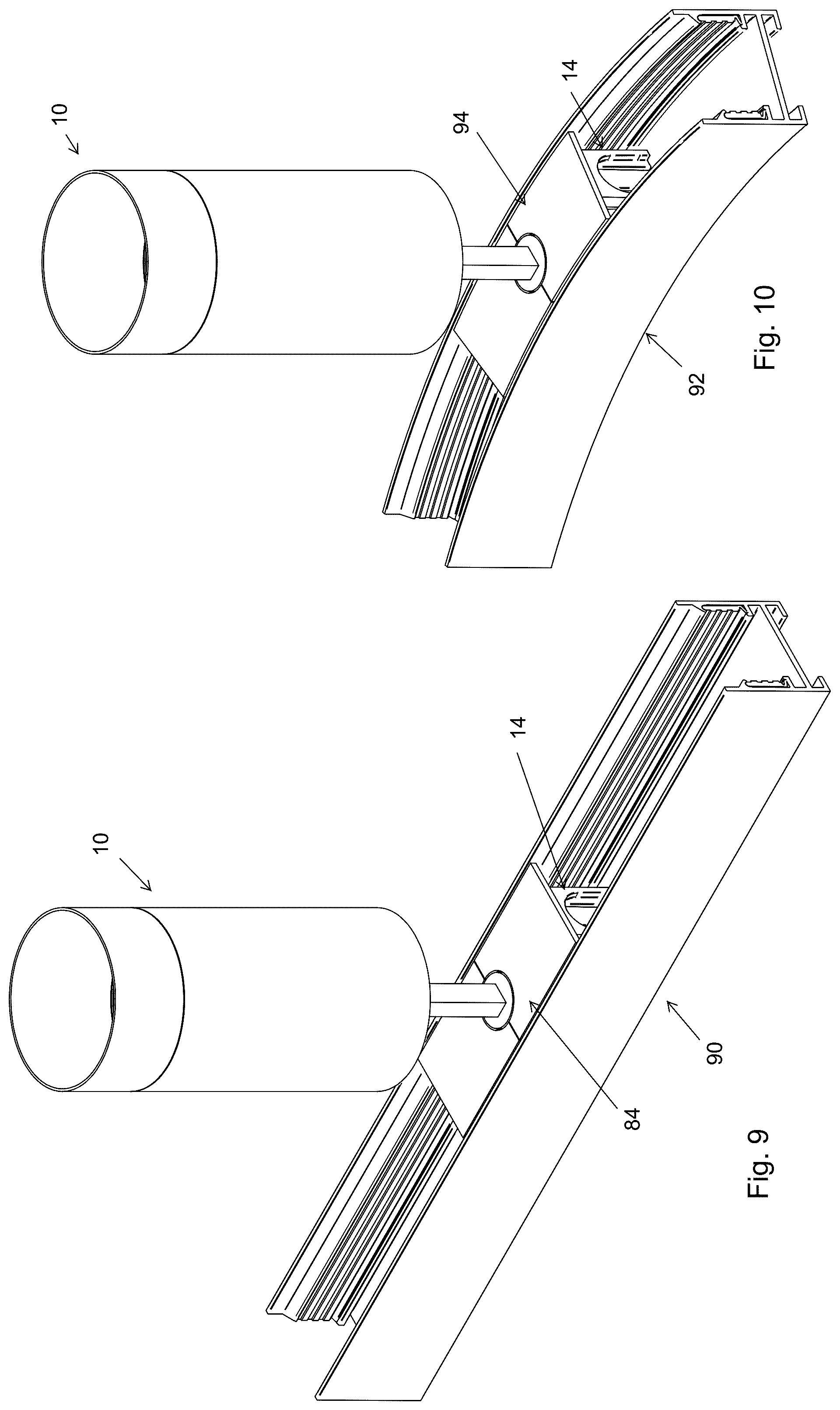 Patent US12326246 Figure 7 – Light assembly connector for insertion into a lighting track
