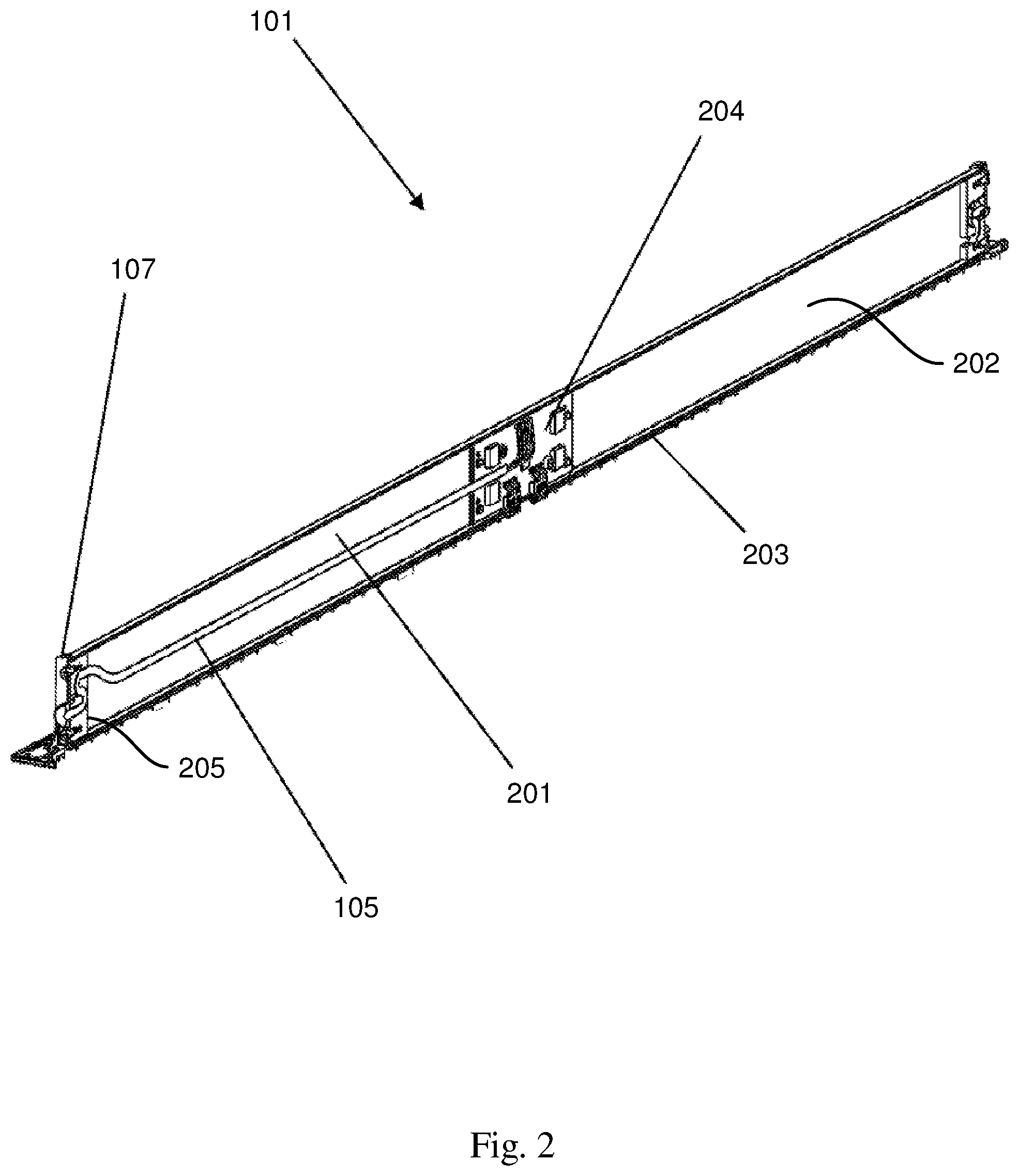 Patent US12326248 Figure 2 – Sealed linear lighting fixture