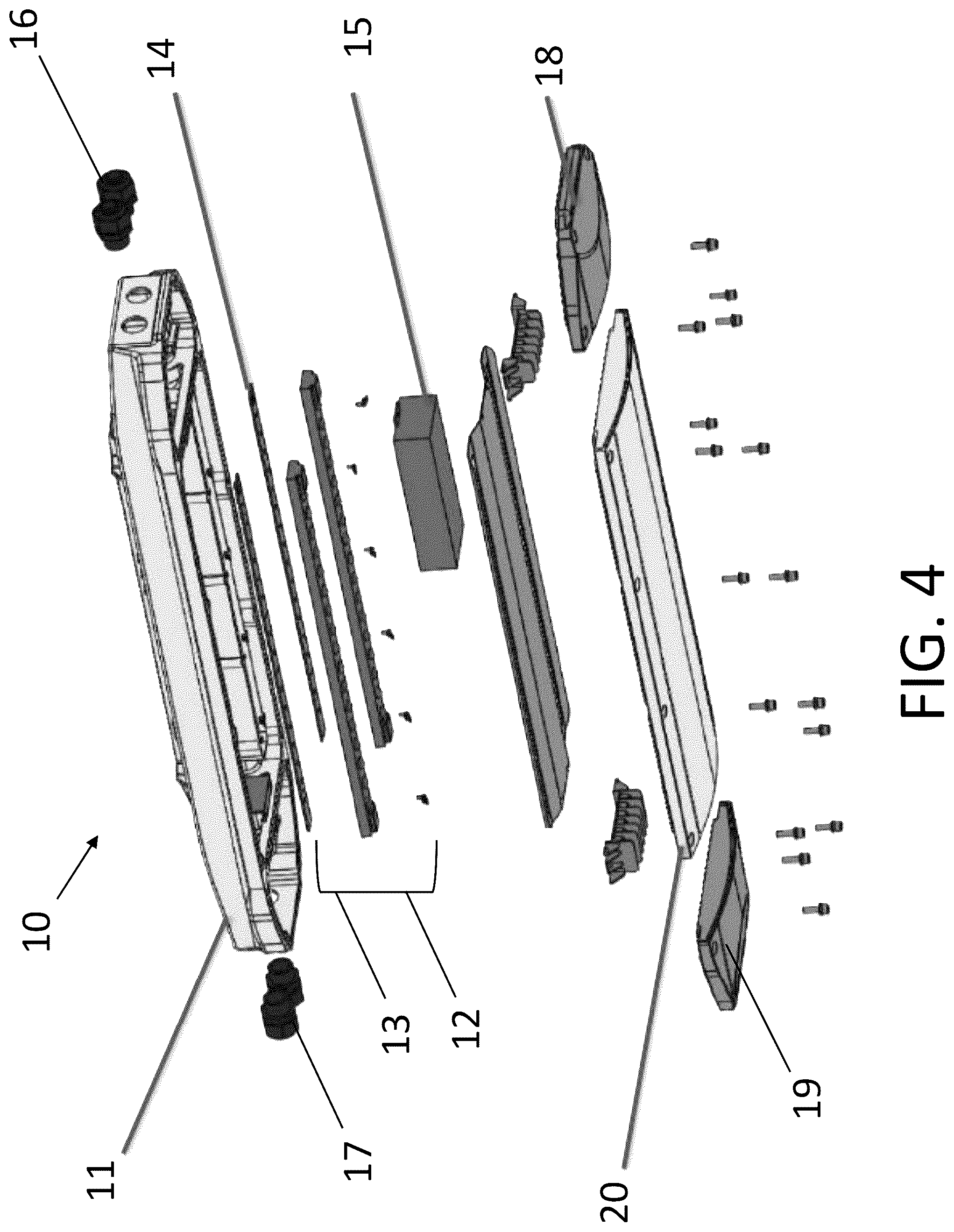 Patent US12326250 Figure 4 – Thermally managed hazardous location LED light fixture, assembly and methods without utilizing heat sinks