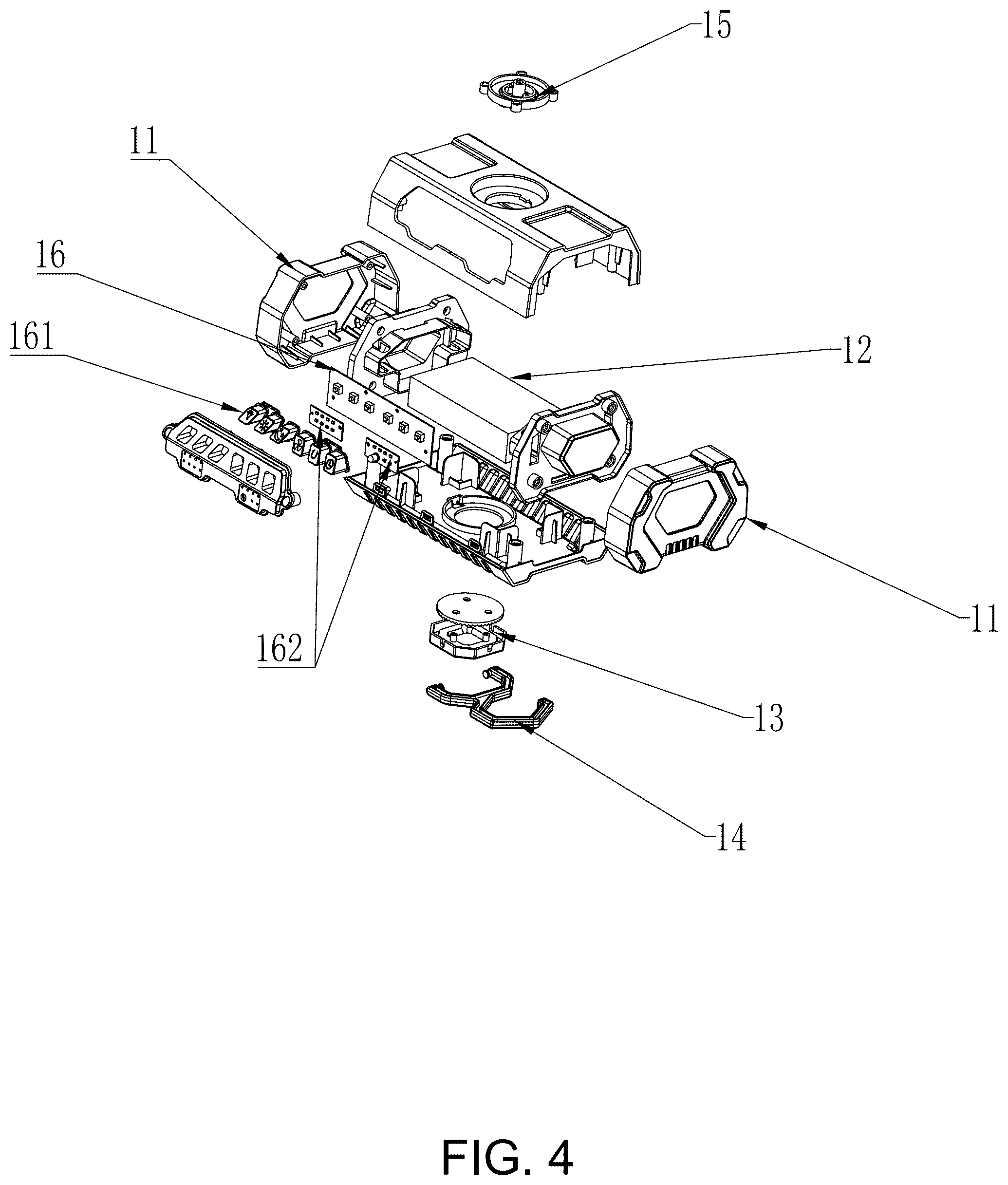 Patent US12326252 Figure 4 – Camping fan telescopic lamp