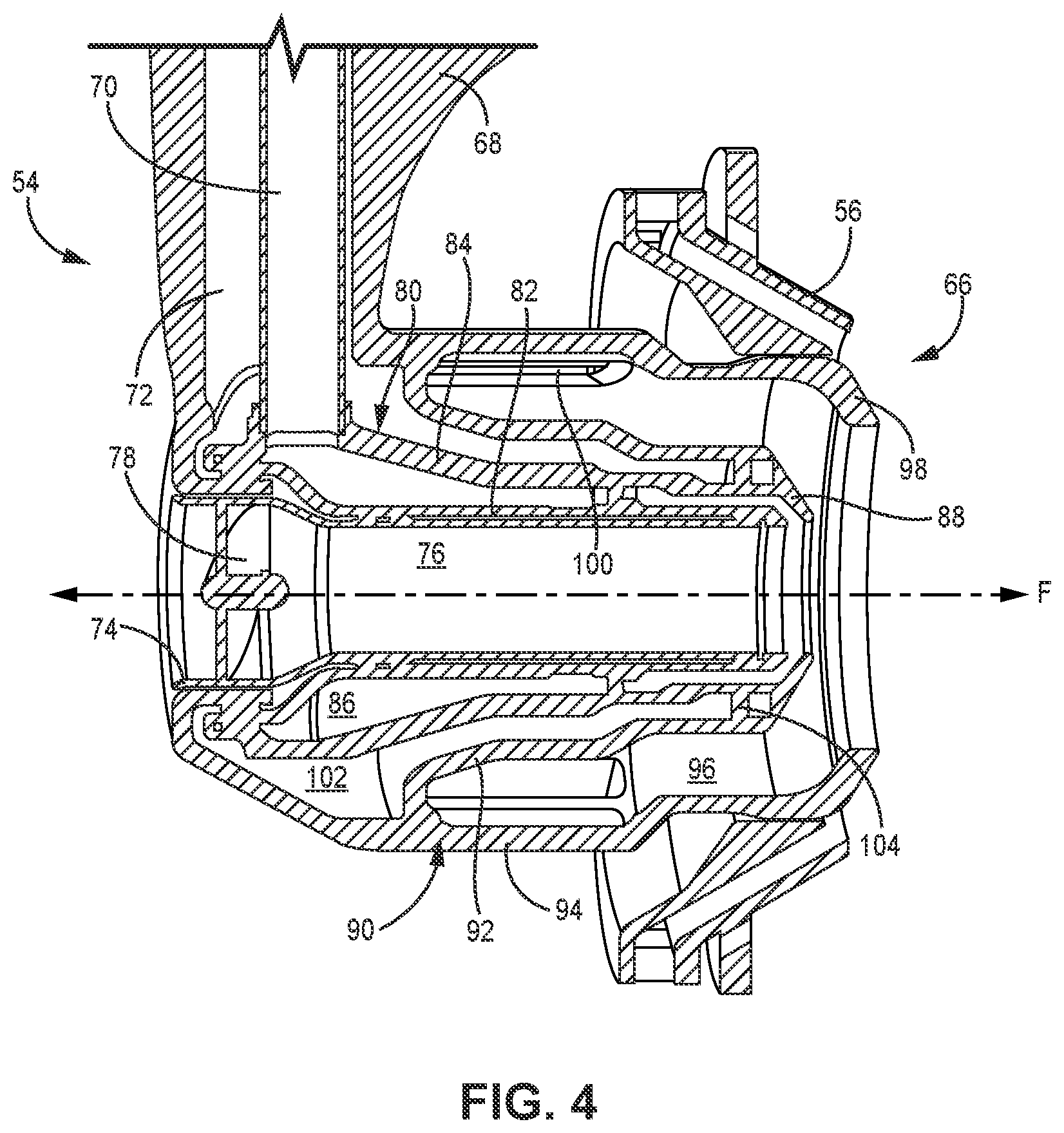 Patent US12326256 Figure 4 – Fuel nozzle for hydrogen-based fuel operation