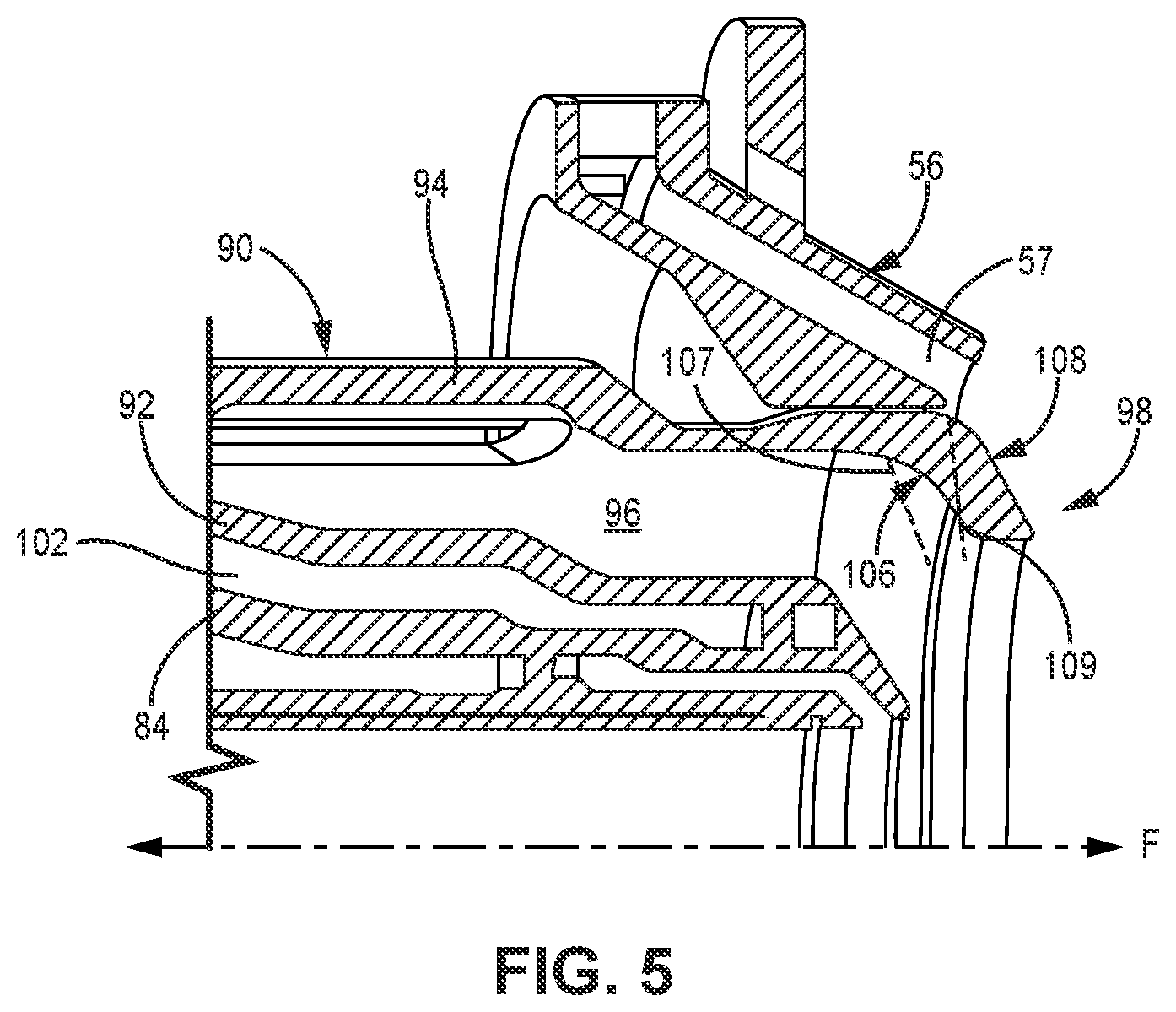 Patent US12326256 Figure 5 – Fuel nozzle for hydrogen-based fuel operation