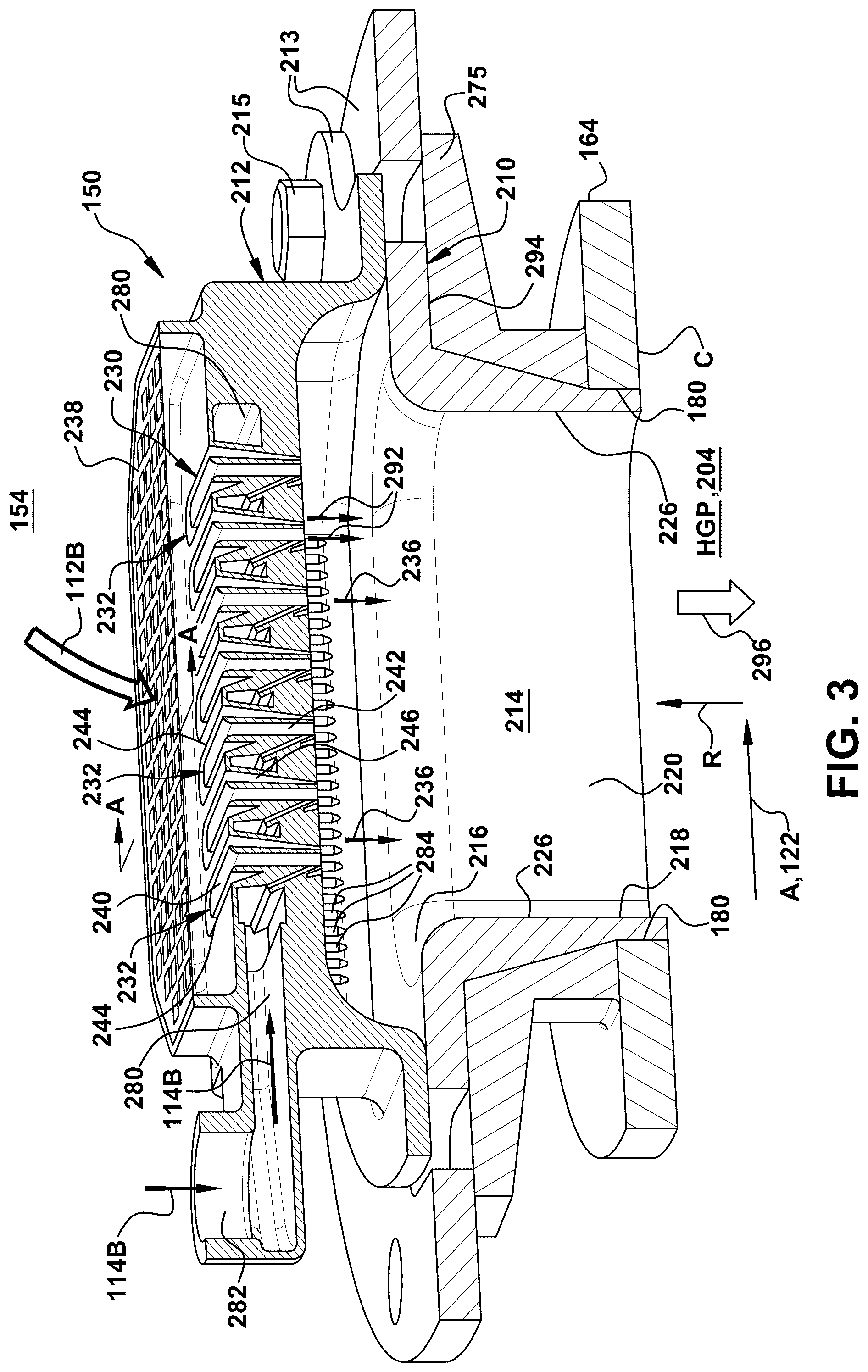 Patent US12326260 Figure 3 – Axial fuel stage injector creating air curtain