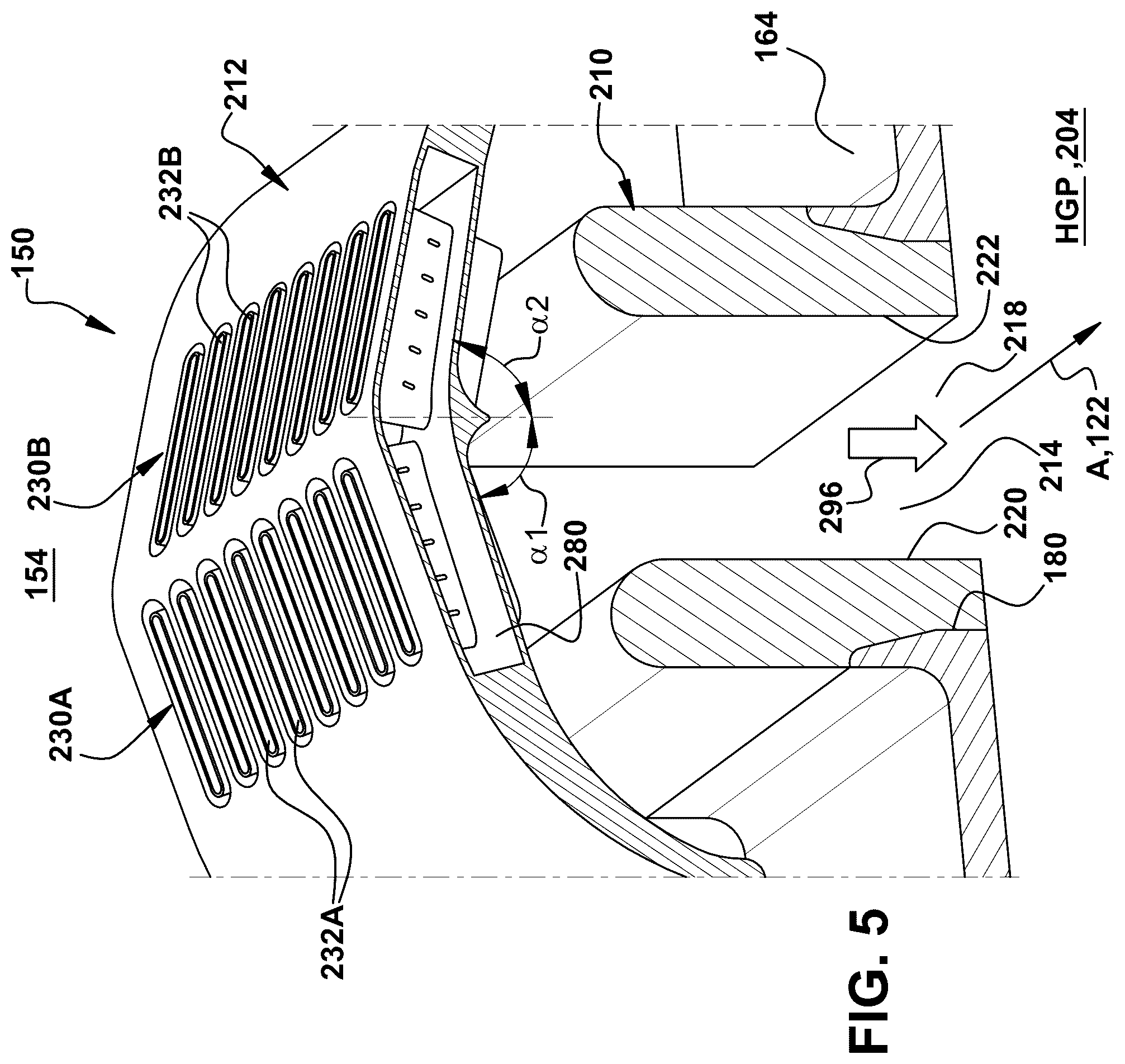 Patent US12326260 Figure 5 – Axial fuel stage injector creating air curtain
