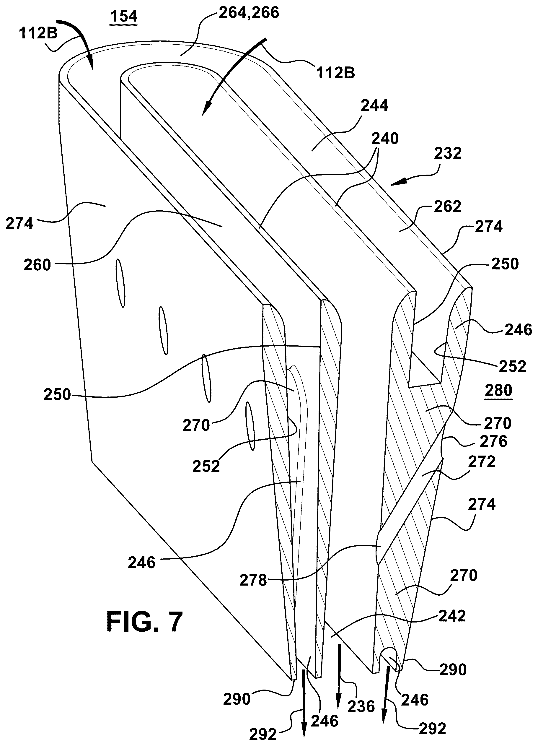 Patent US12326260 Figure 7 – Axial fuel stage injector creating air curtain