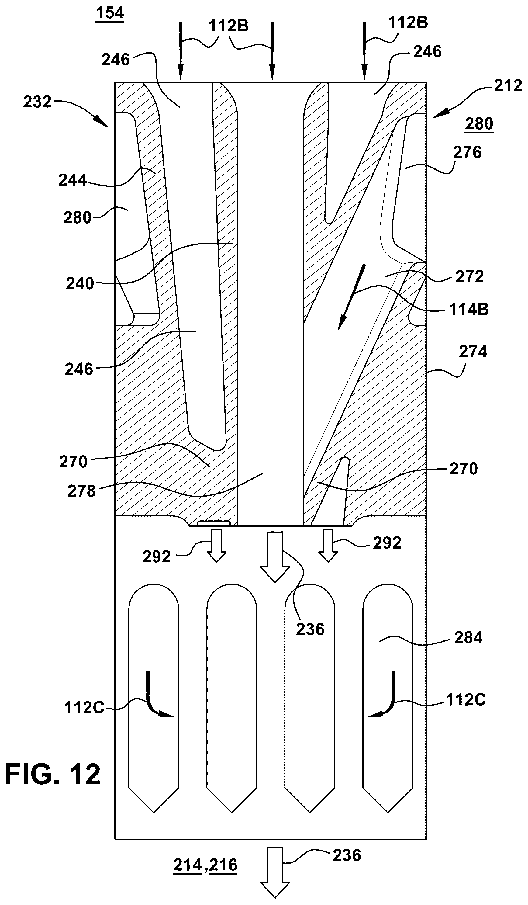 Patent US12326260 Figure 11 – Axial fuel stage injector creating air curtain