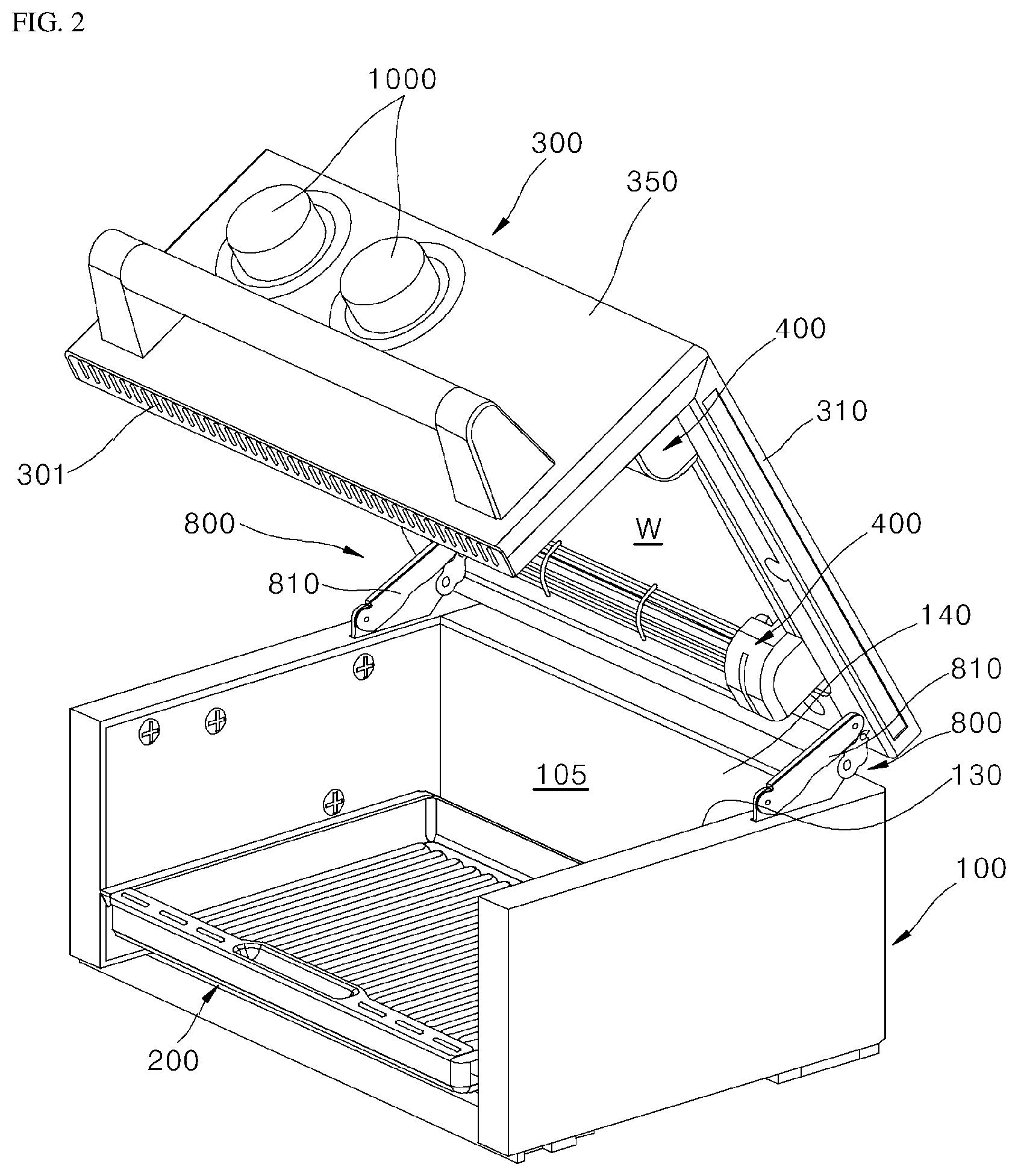 Patent US12326262 Figure 2 – Cooking appliance
