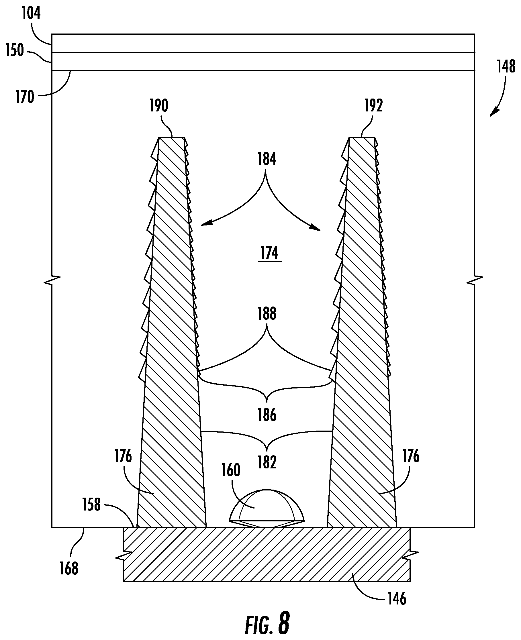 Patent US12326263 Figure 8 – Illuminated discretized user interface with uniform appearance