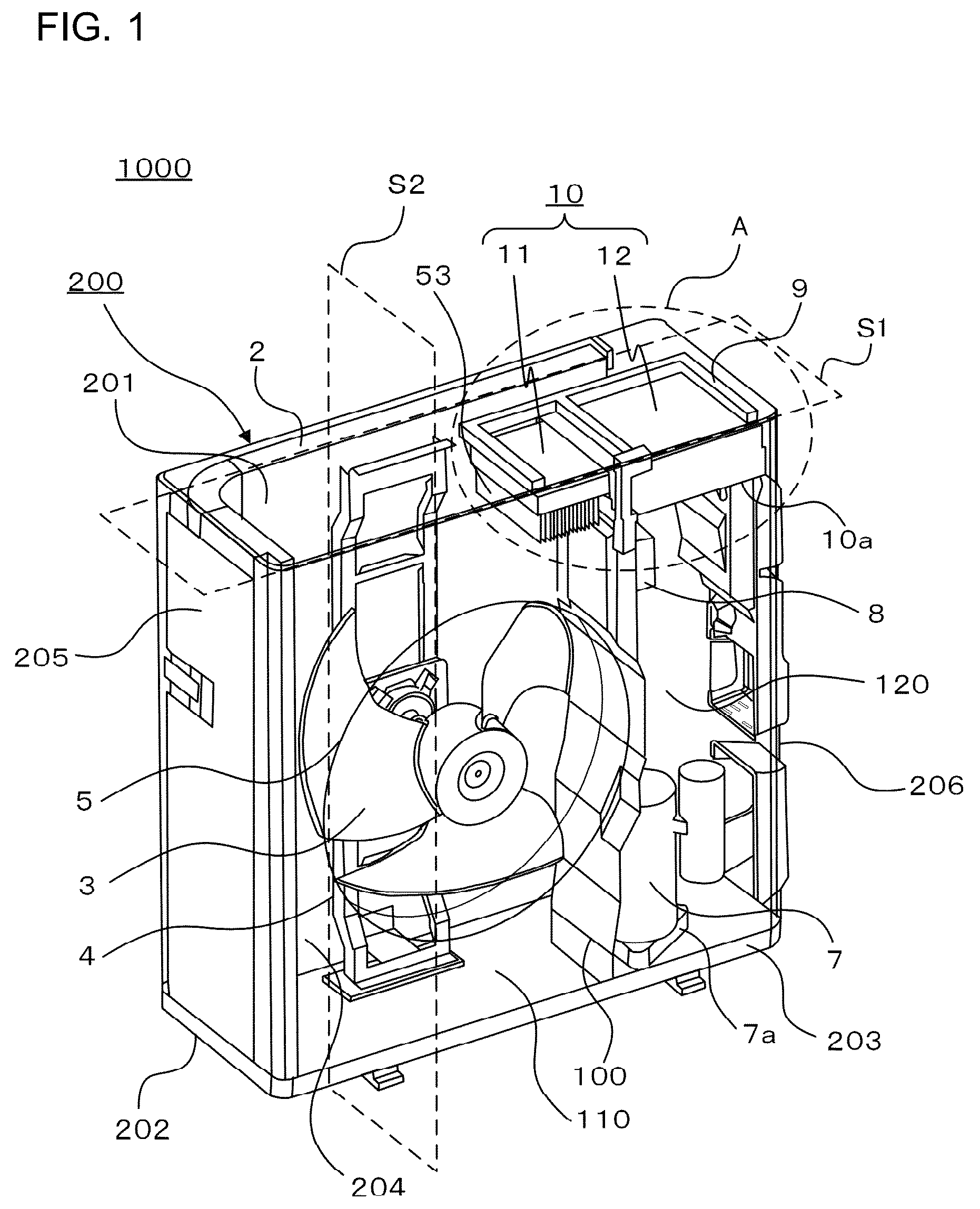 Patent US12326265 Figure 1 – Outdoor unit for air-conditioning apparatus
