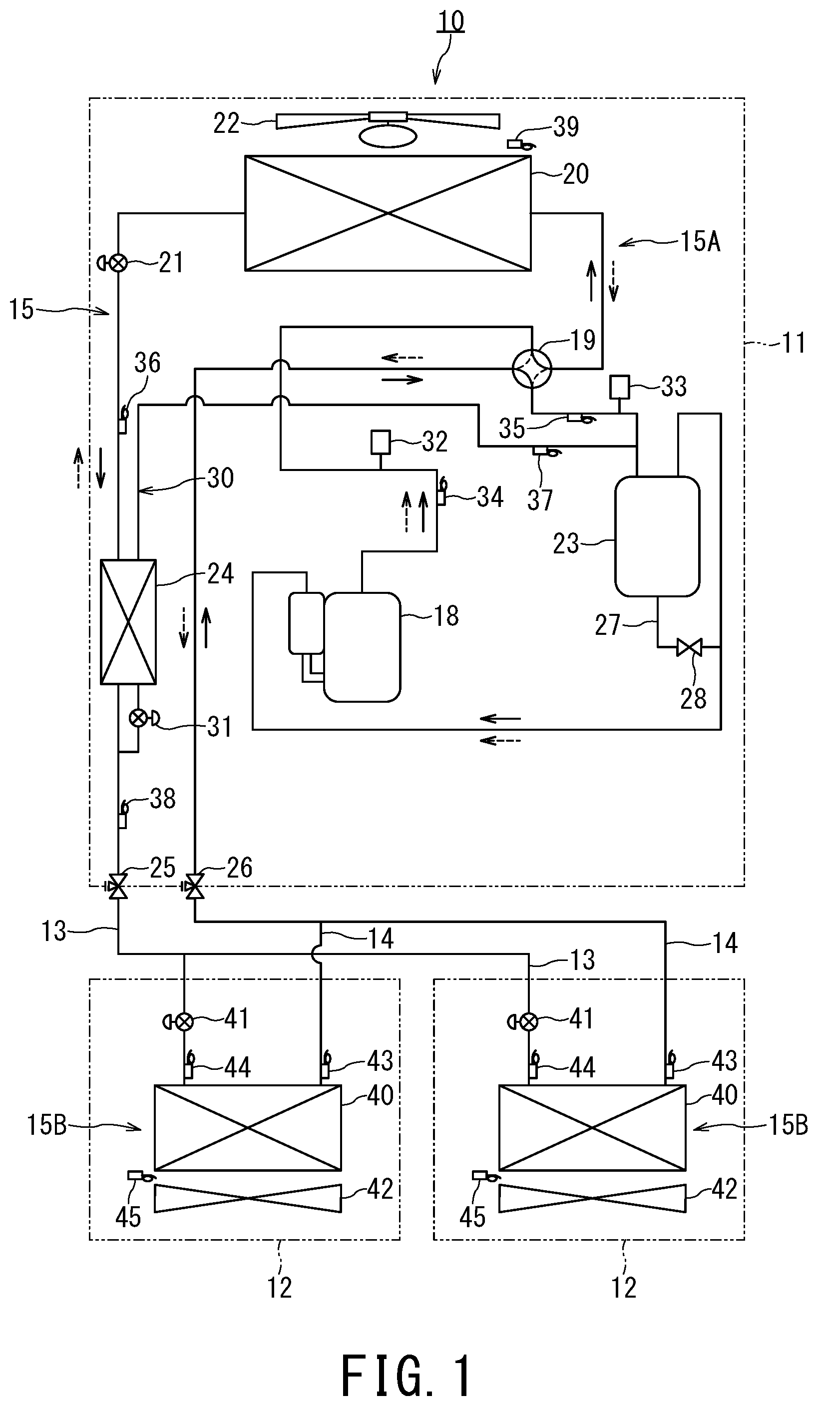 Patent US12326270 Figure 1 – Air conditioner